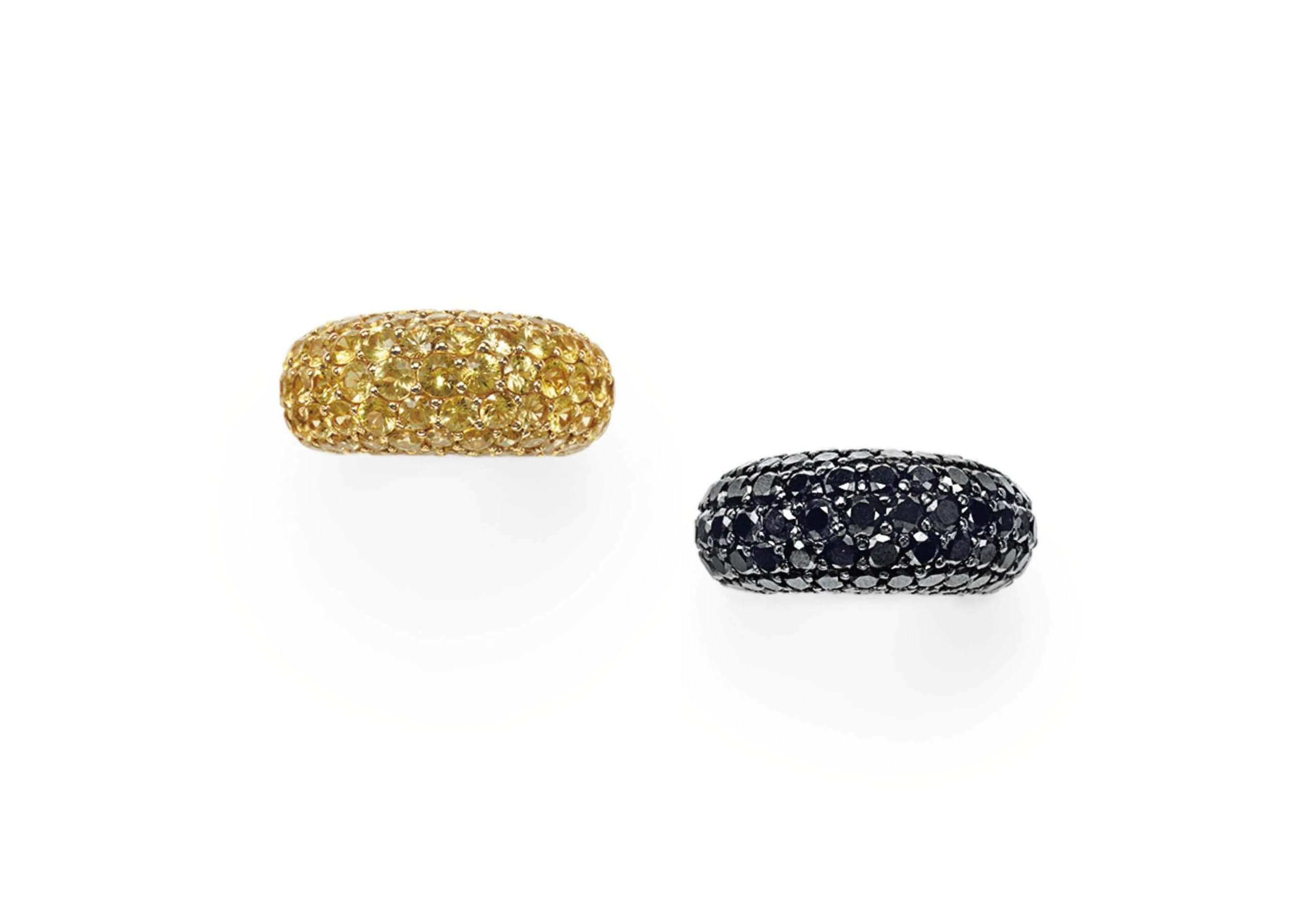 TWO GEM-SET RINGS