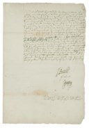 BURGHLEY, William Cecil, 1st Baron (1521-1598). Letter signed ('W. Burghley'), also signed by Sir John Fortescue, n.p., 30 June 1594, a warrant to Vincent Skinner (auditor of the exchequer) and the four tellers of the receipt of the exchequer, to pay the sum of £3,157 to the various individuals who have made loans under privy seals to the Queen, which are repayable in the months of September and October, one page, folio (worming to inner margin).