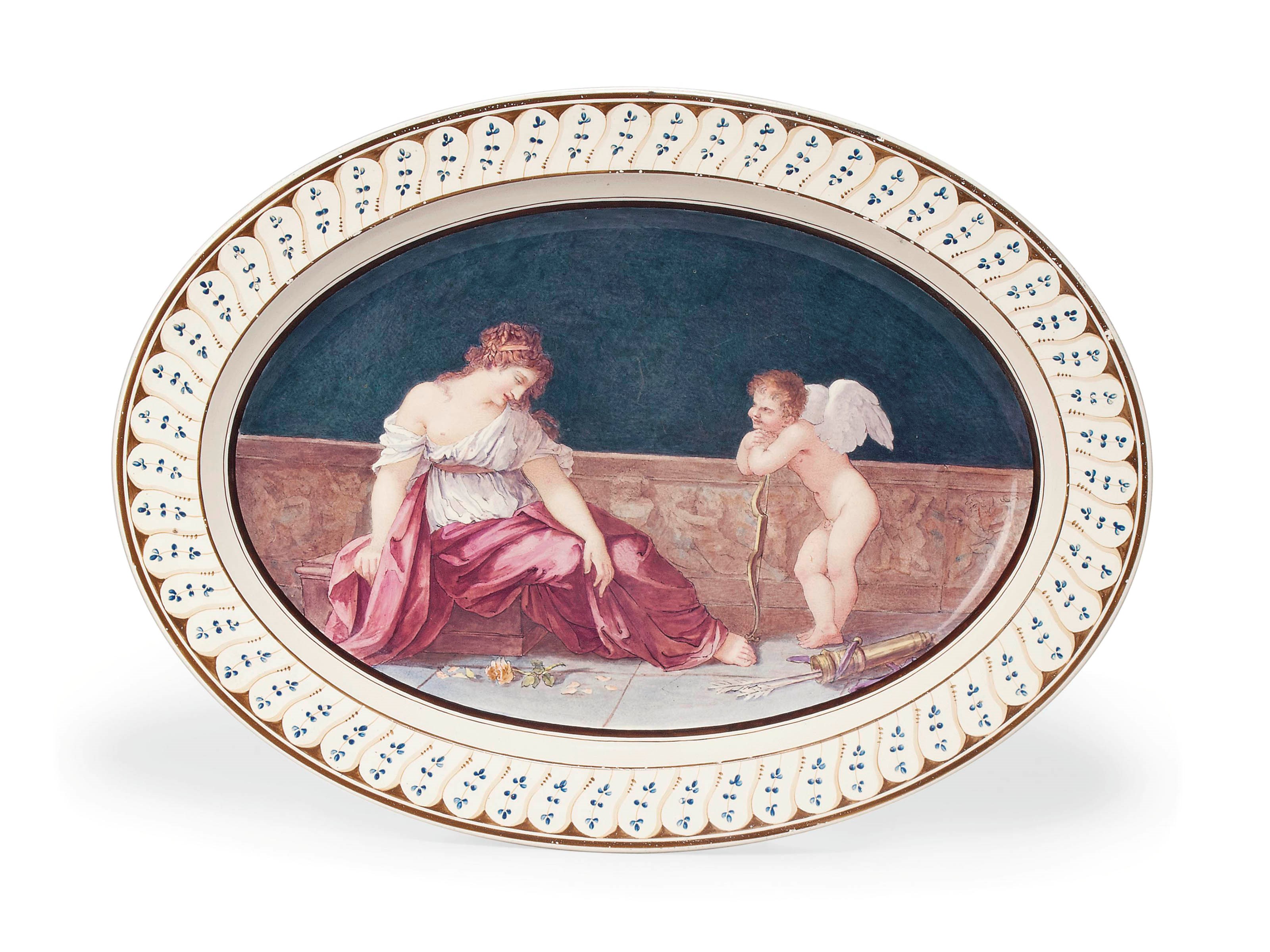 A WEDGWOOD CREAMWARE OVAL DISH