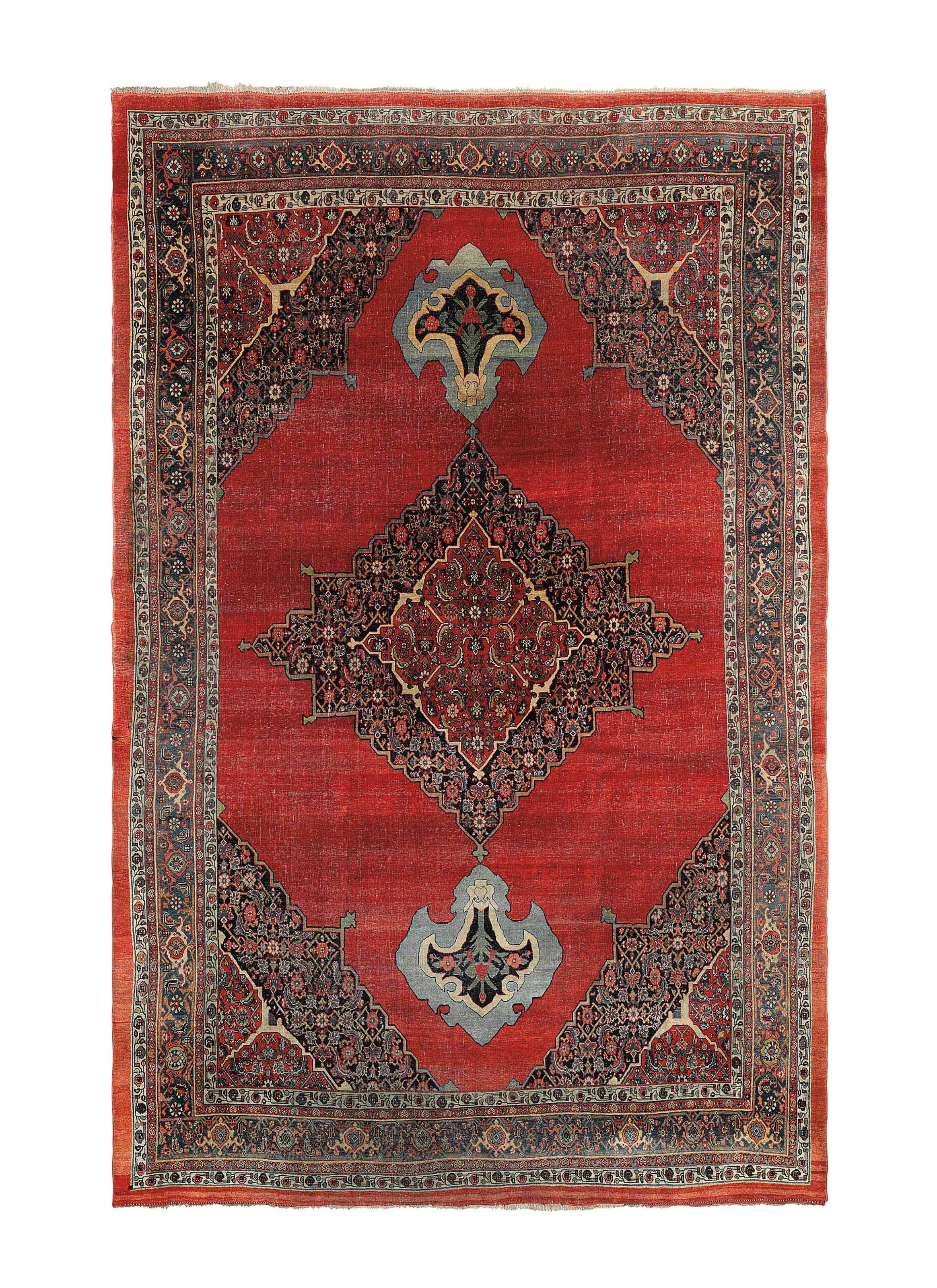 An antique Bijar carpet