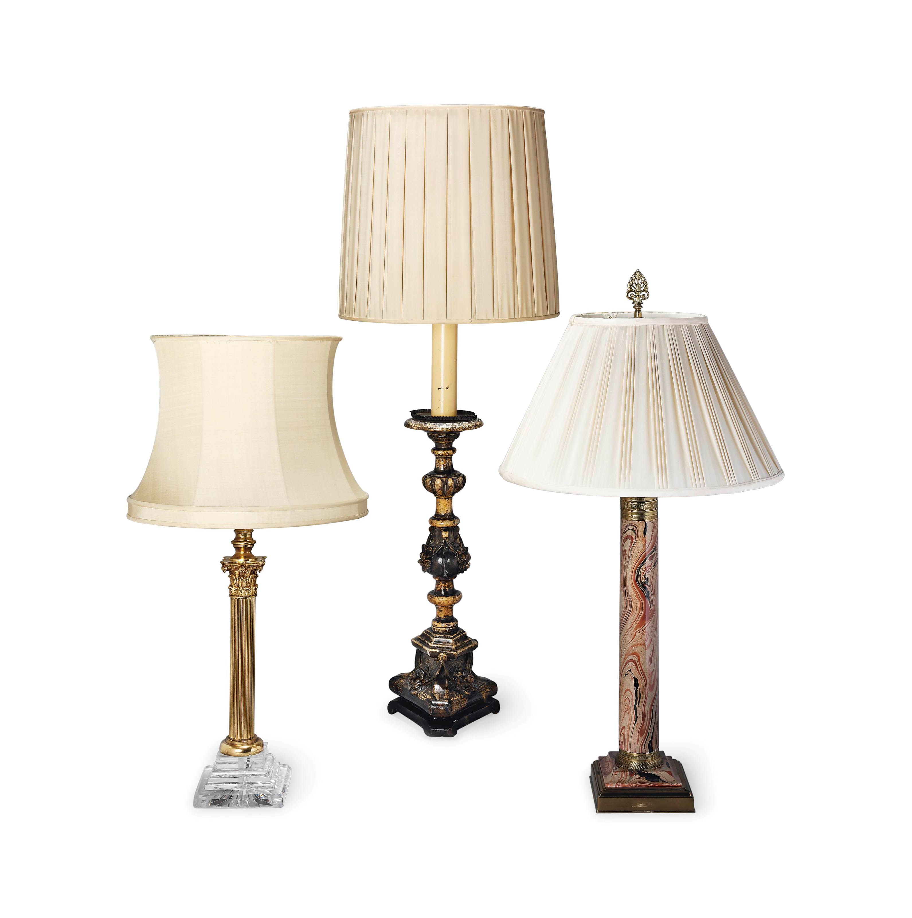 THREE TABLE LAMPS