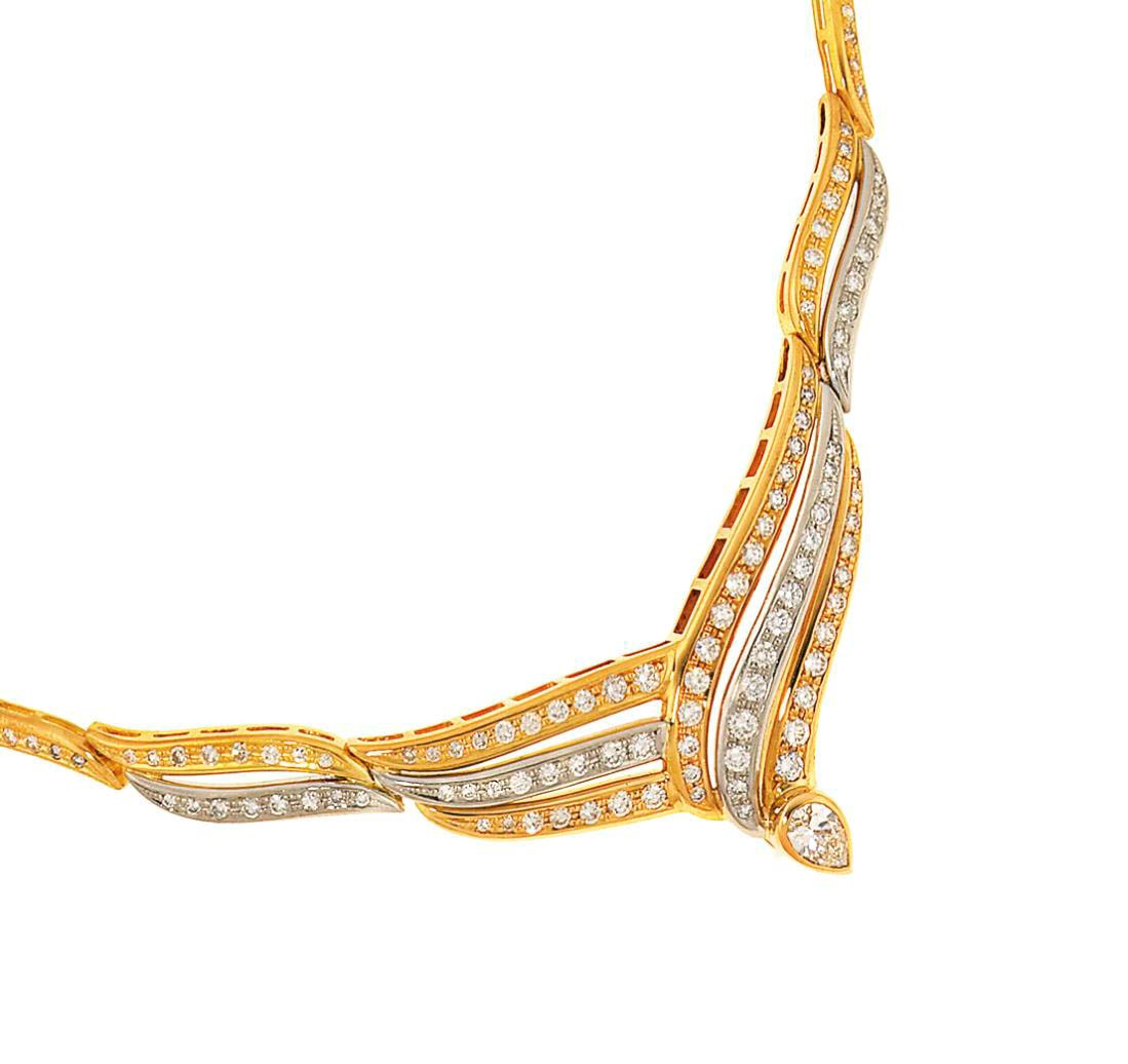 A diamond-set necklace
