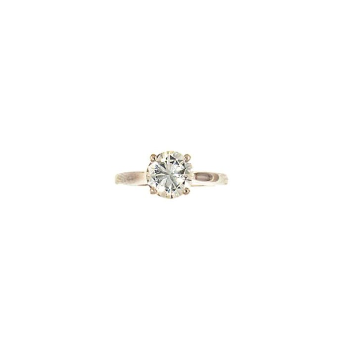 A diamond single stone ring