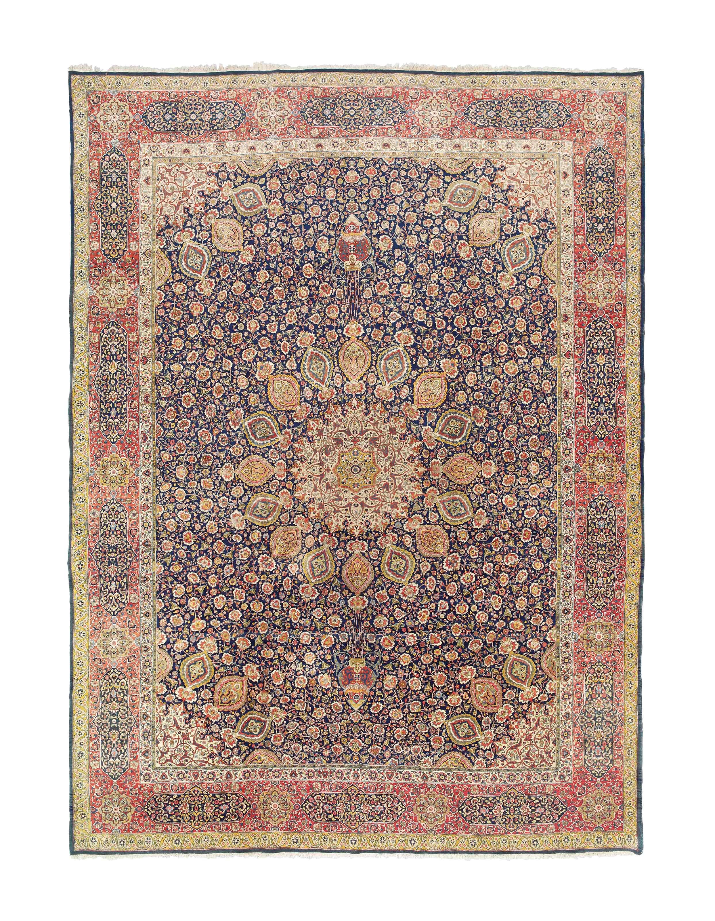 A fine Tabriz carpet of Ardebil design