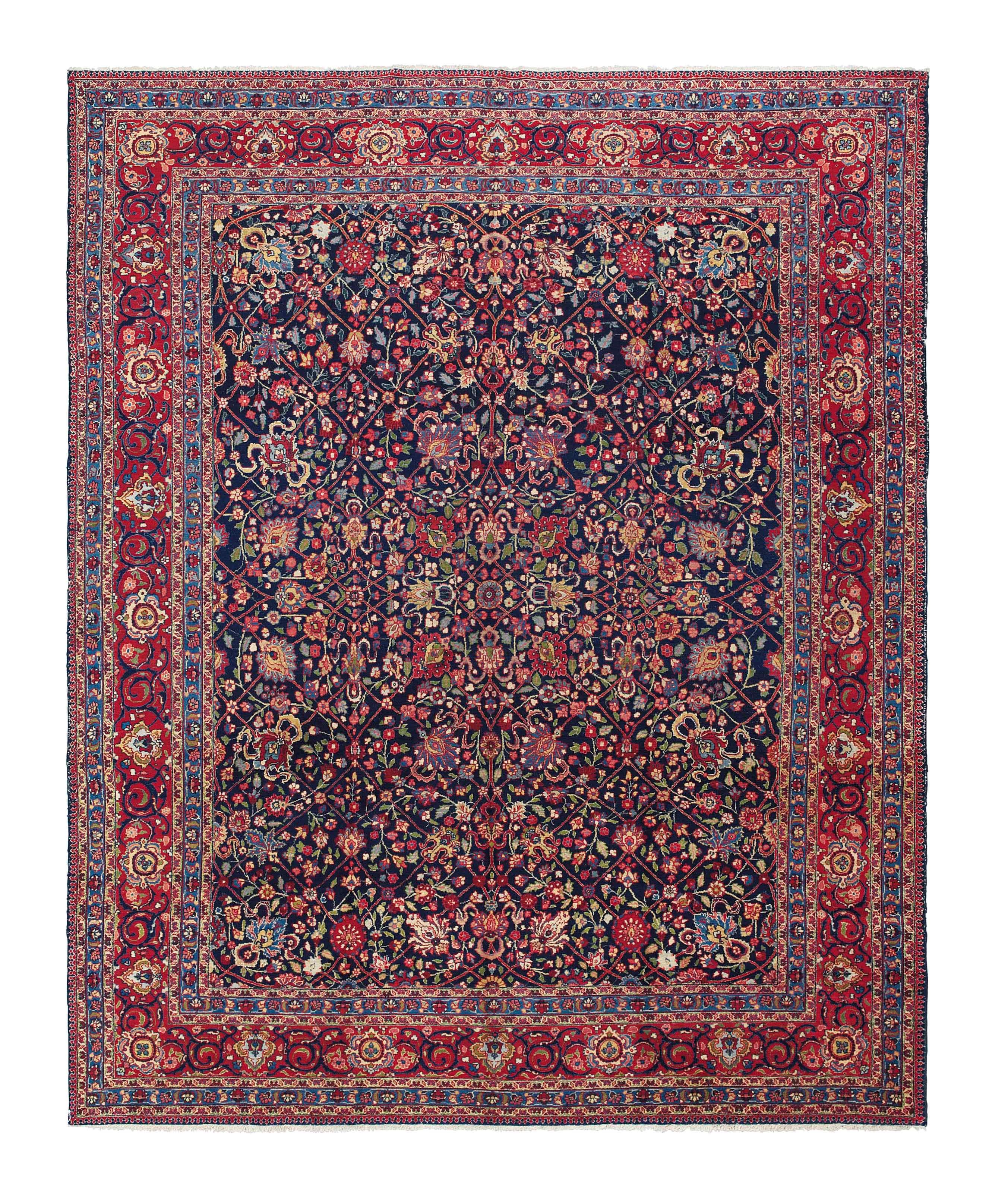An antique Tabriz carpet