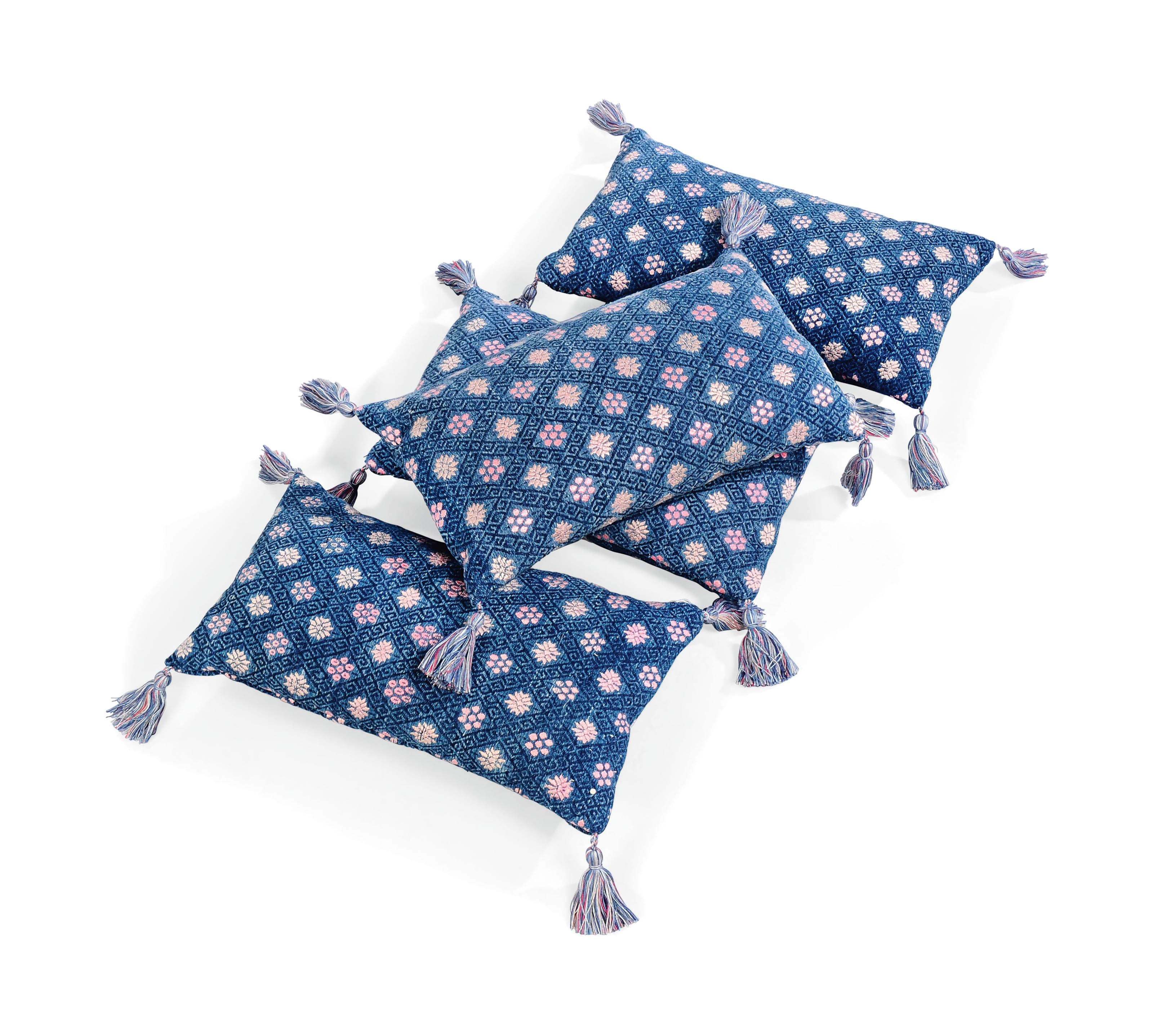 A SET OF FOUR CHINESE EMBROIDERY CUSHIONS