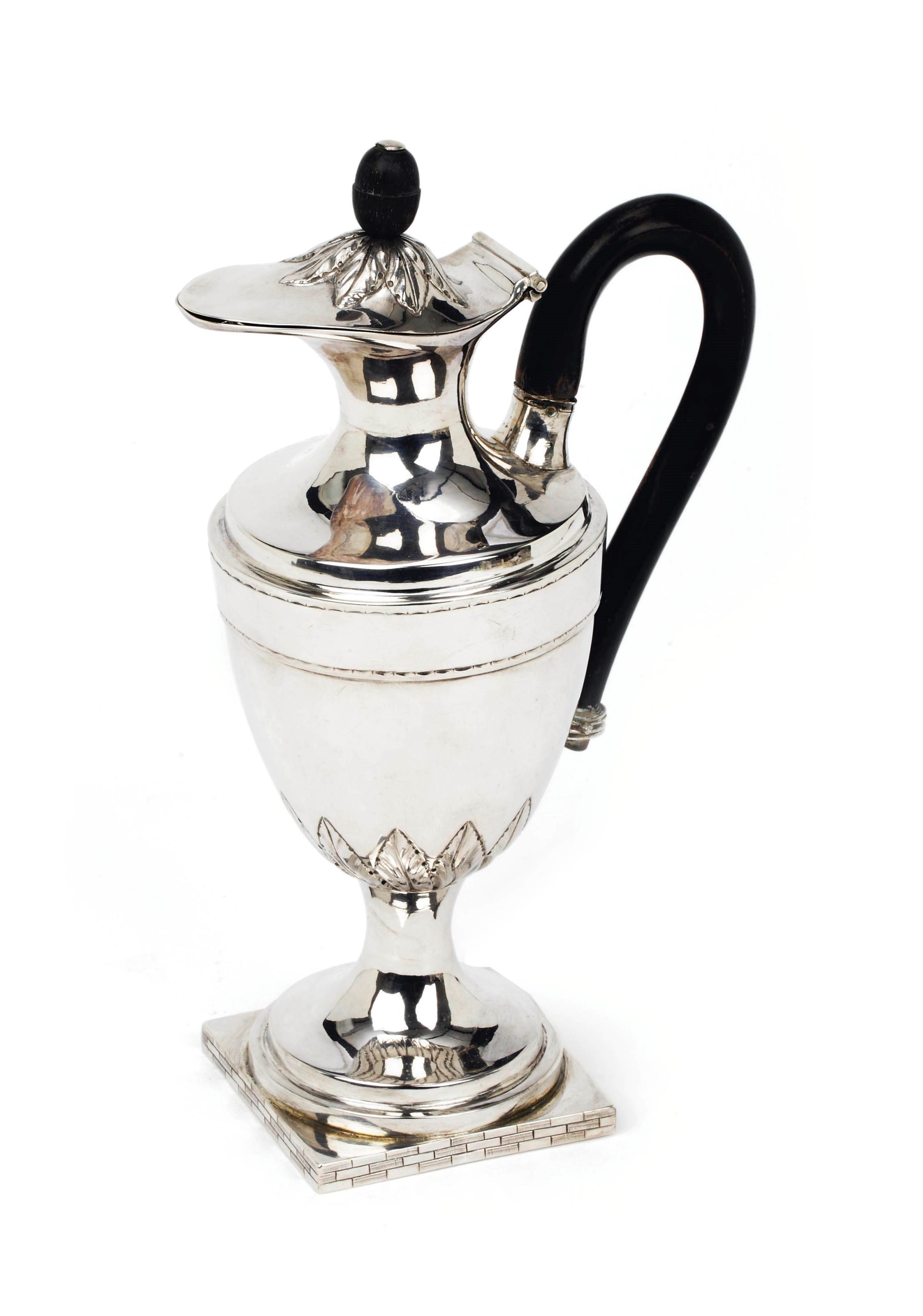 A Dutch silver ewer