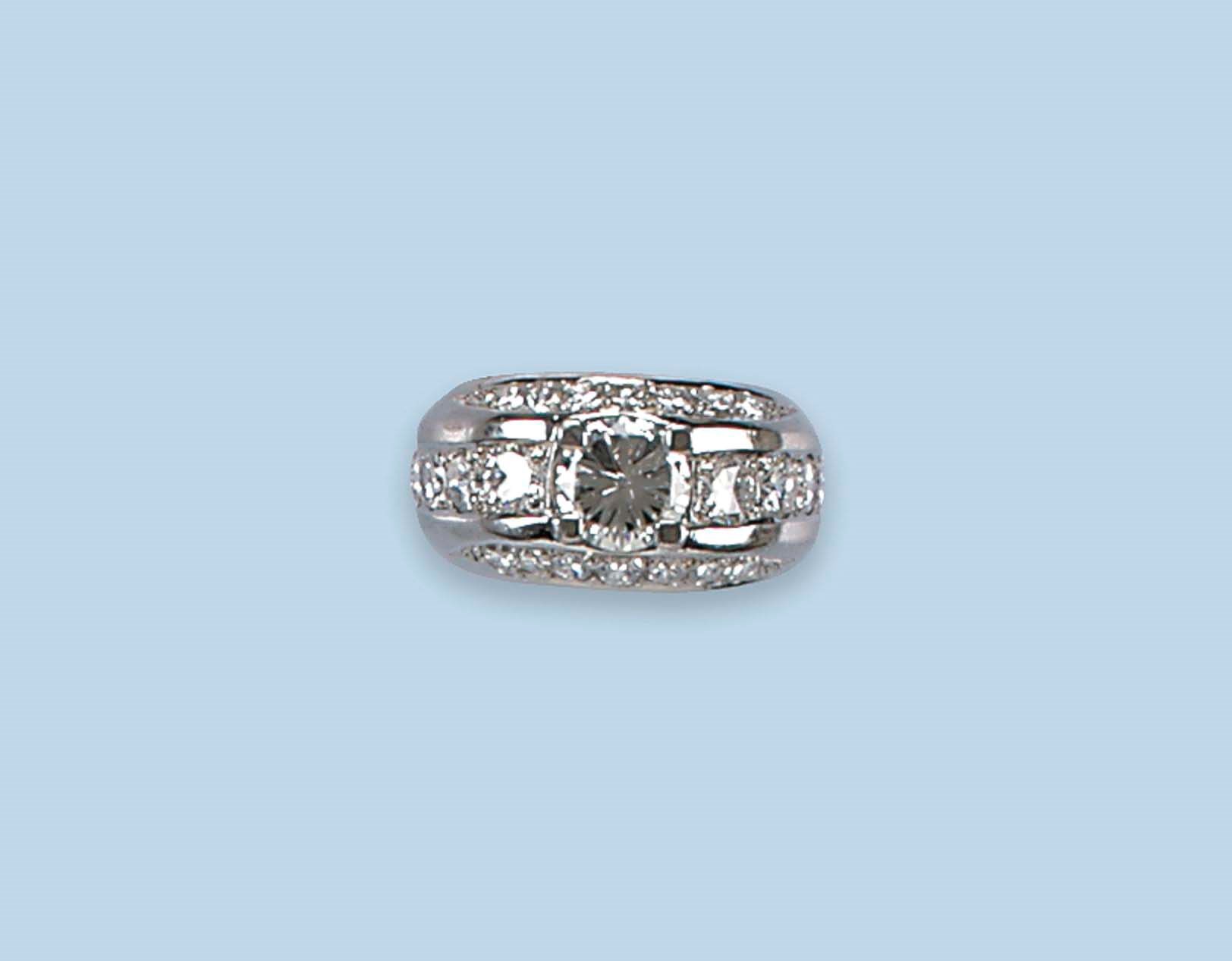 A DIAMOND BAND RING