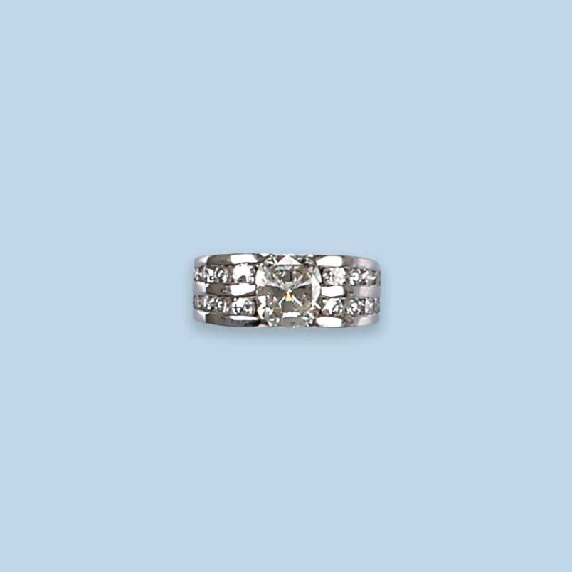 A DIAMOND BAND RING