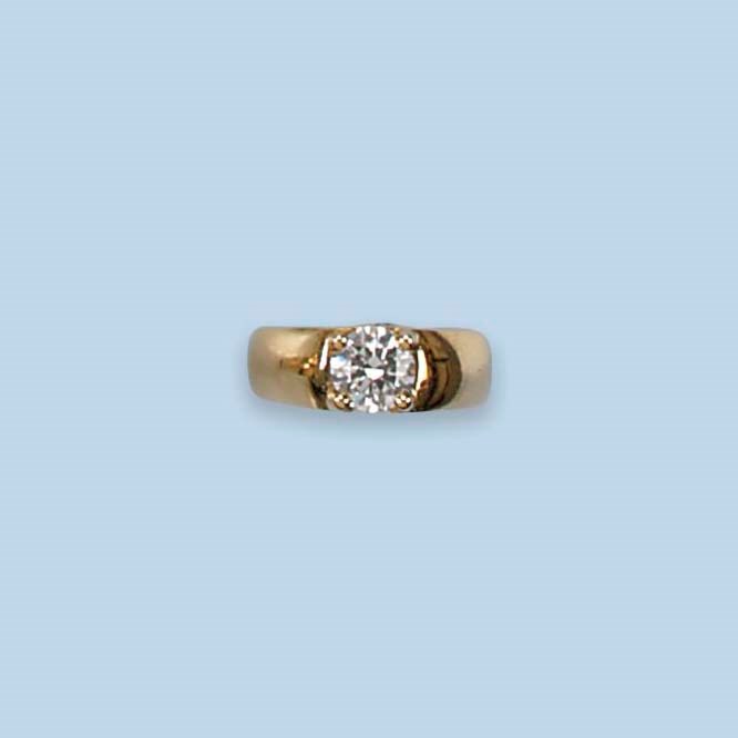 A DIAMOND SINGLE STONE RING