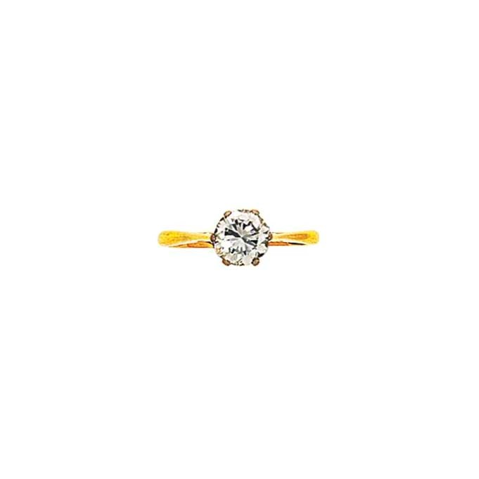 A diamond single-stone ring