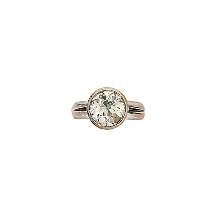 A diamond single-stone ring