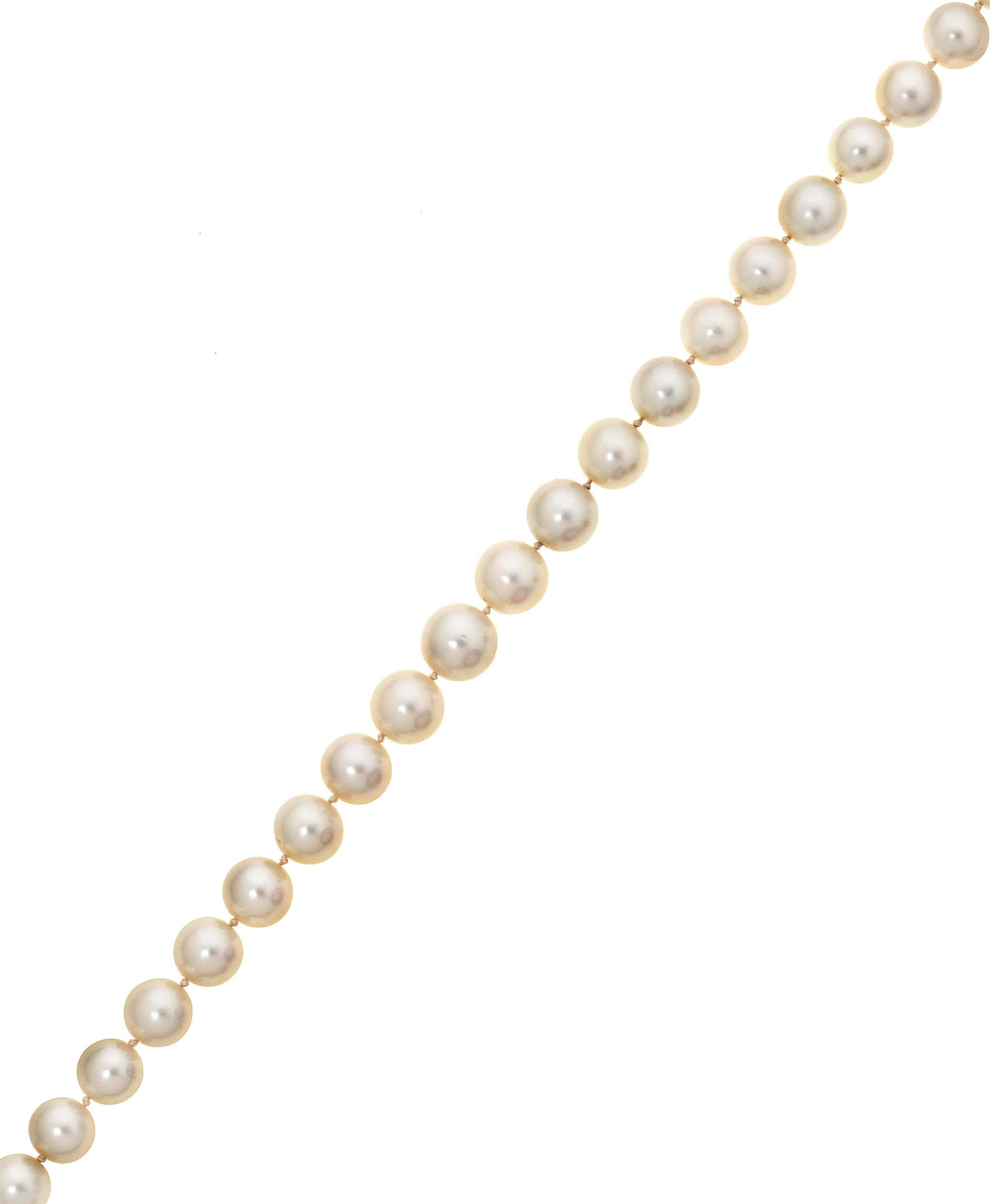 A cultured pearl necklace