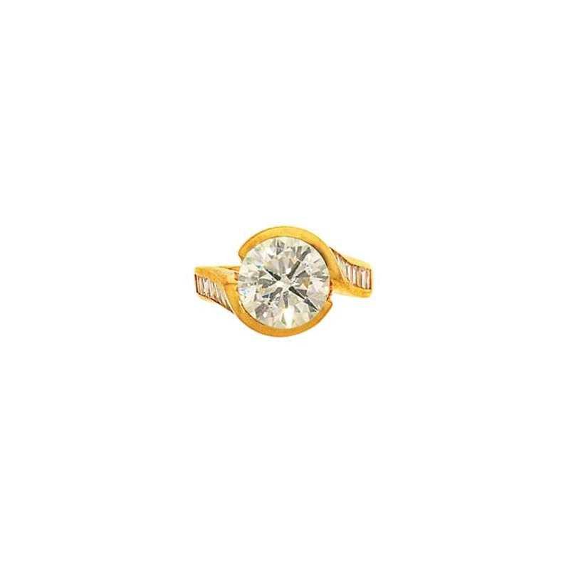A diamond single-stone ring