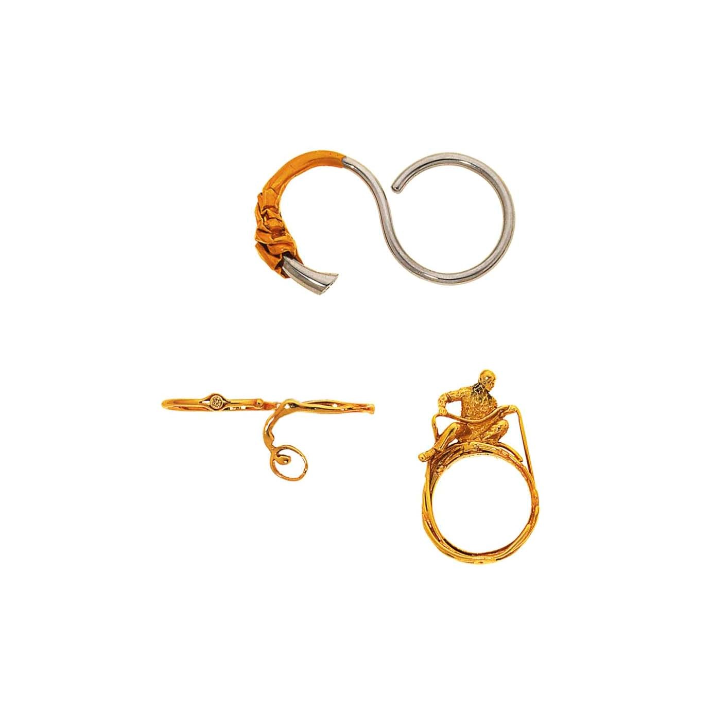 Three sculptural rings