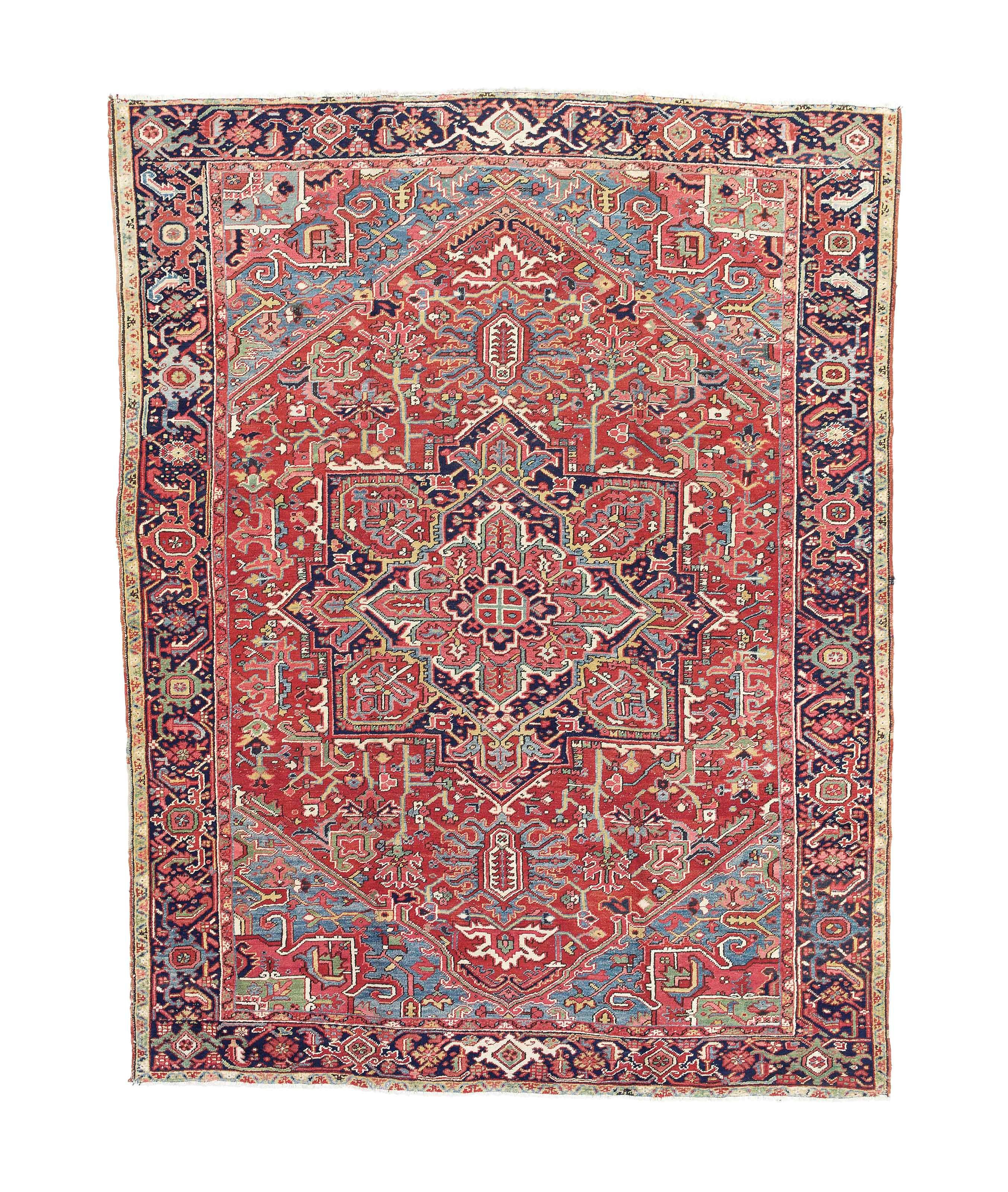 An antique Heriz carpet
