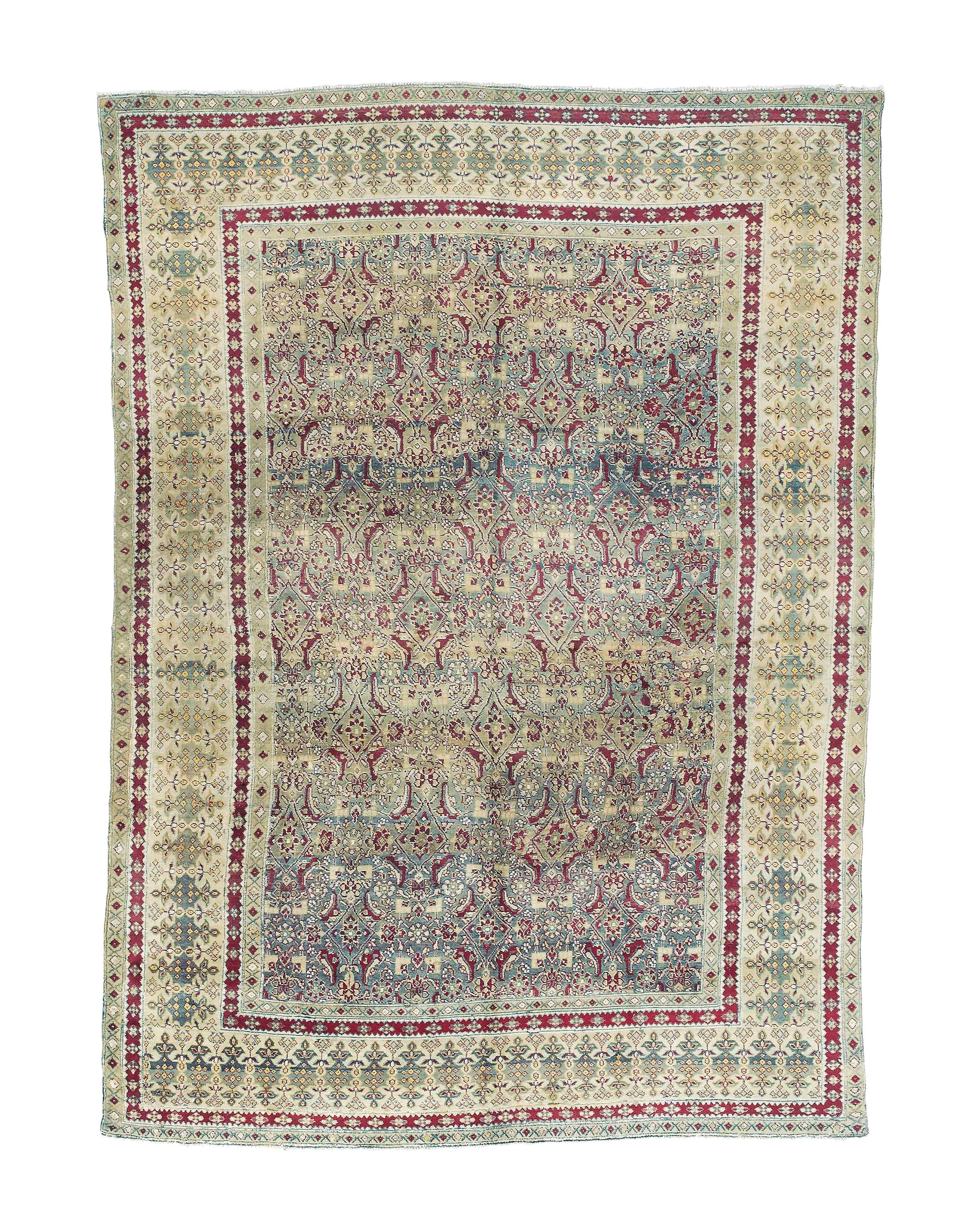 An antique Agra carpet