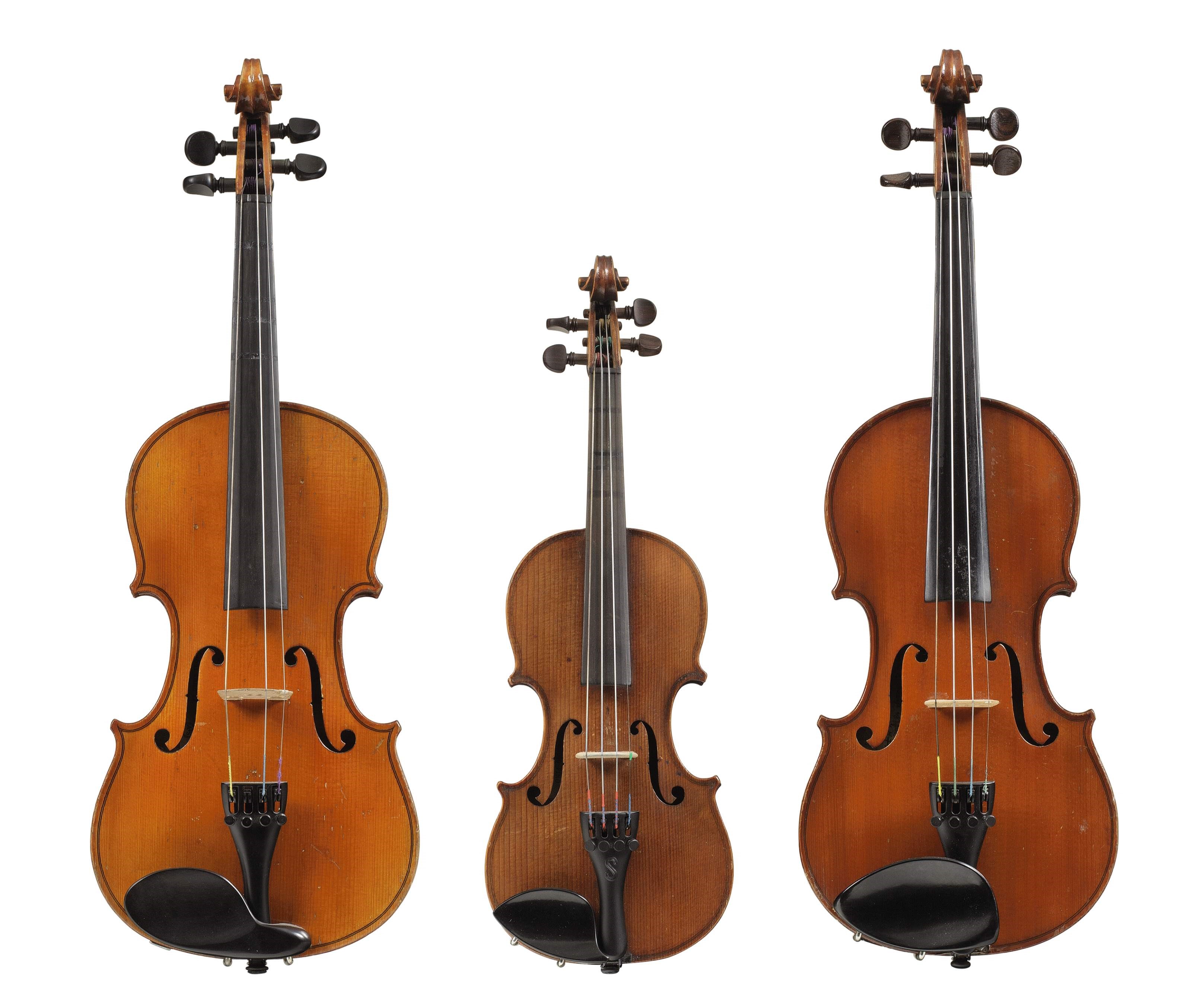 THREE FRENCH VIOLINS