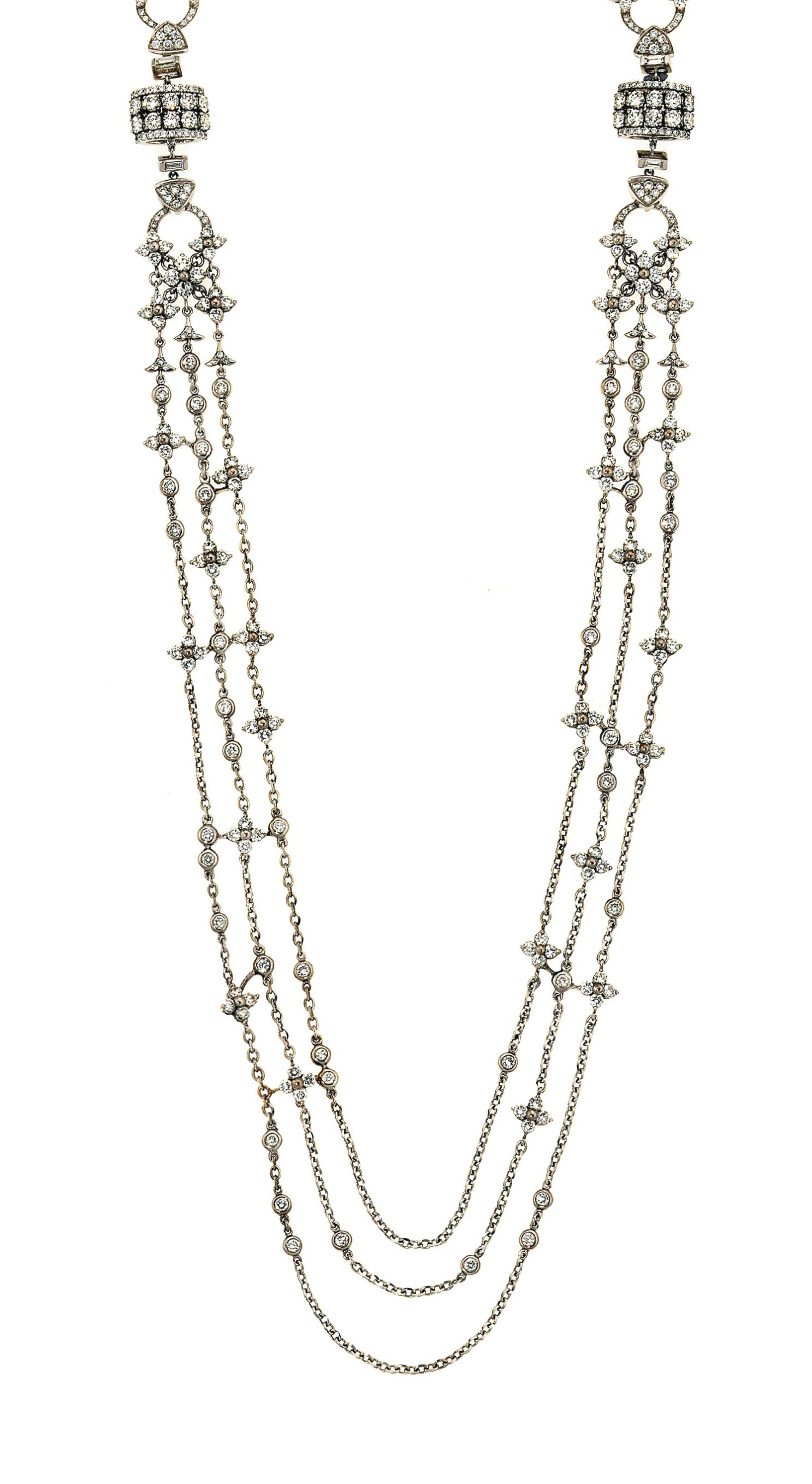 A diamond-set necklace