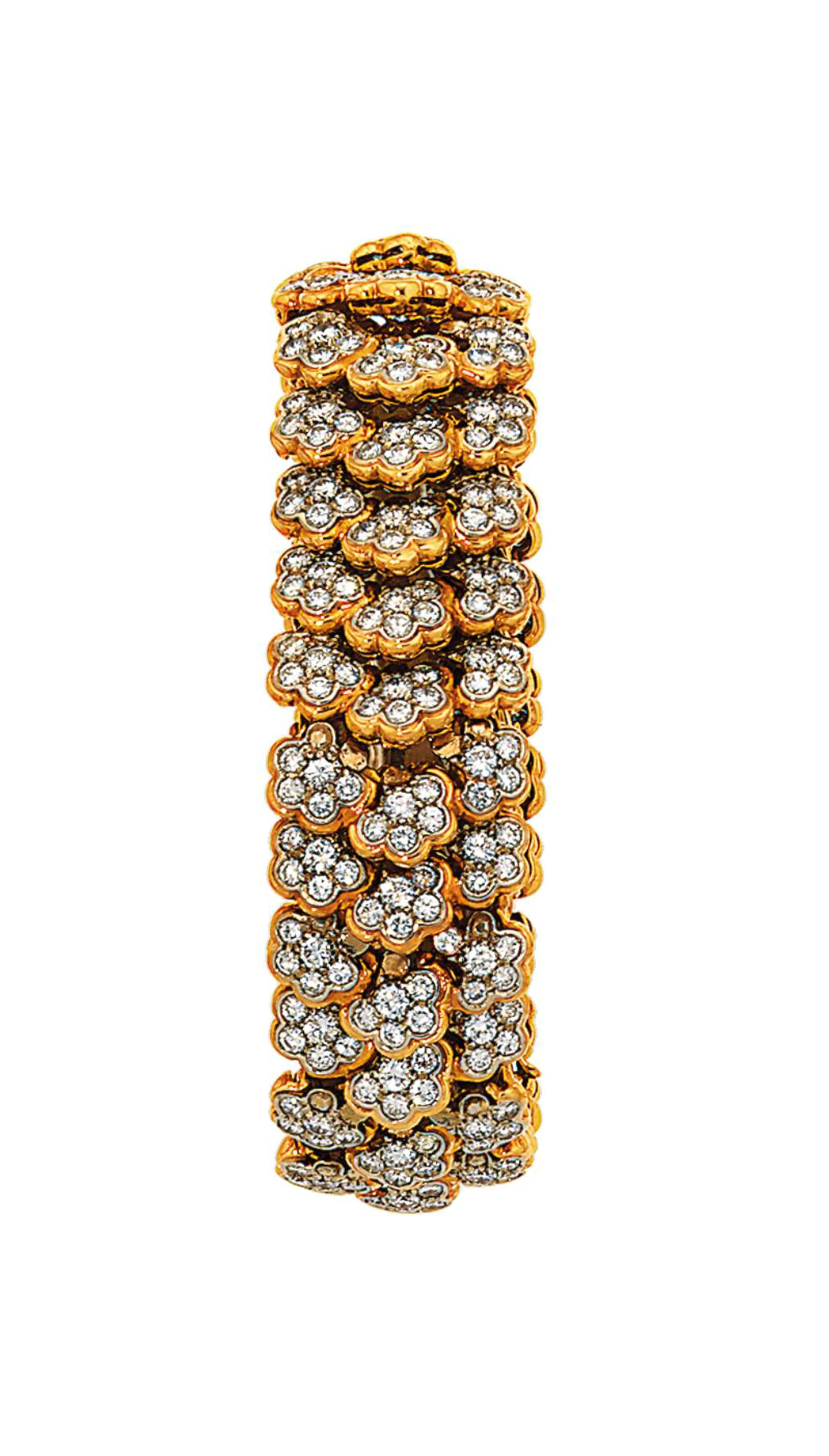 A diamond-set fancy-link bracelet