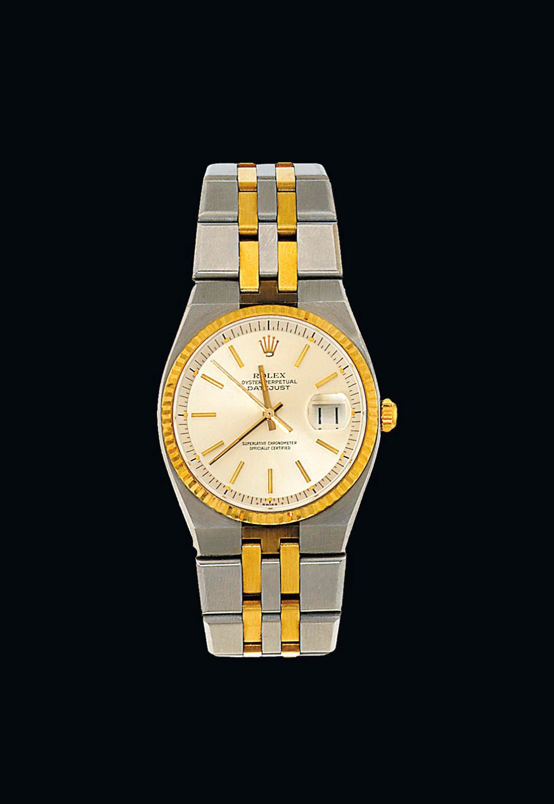 A bi-colour Perpetual Datejust wristwatch by Rolex, ref: 1630