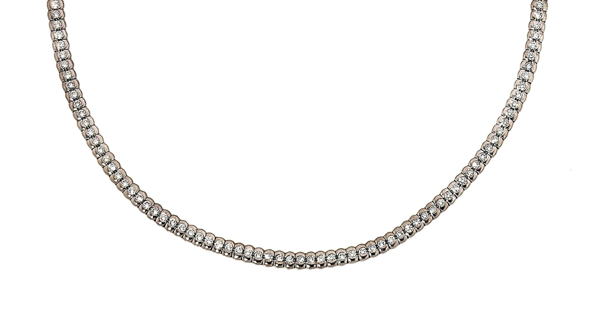 A diamond-set necklace