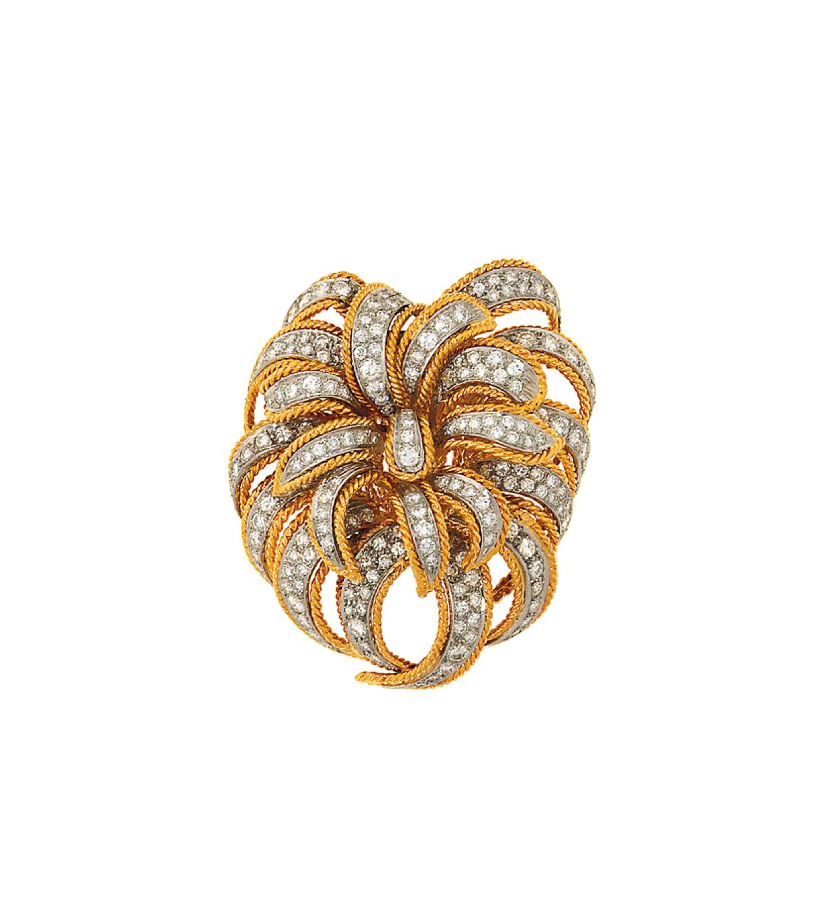A diamond brooch