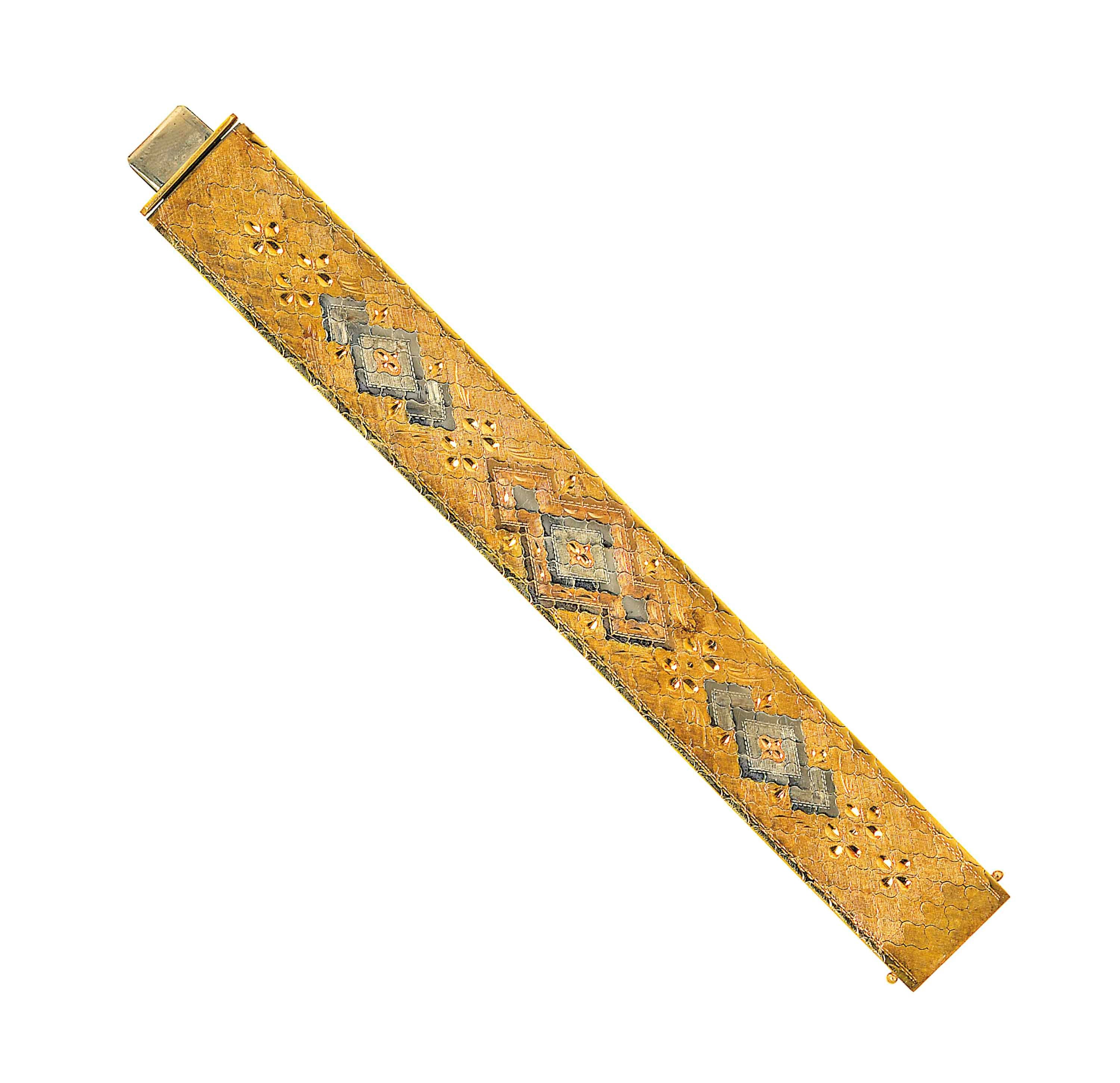 A fancy-link bracelet