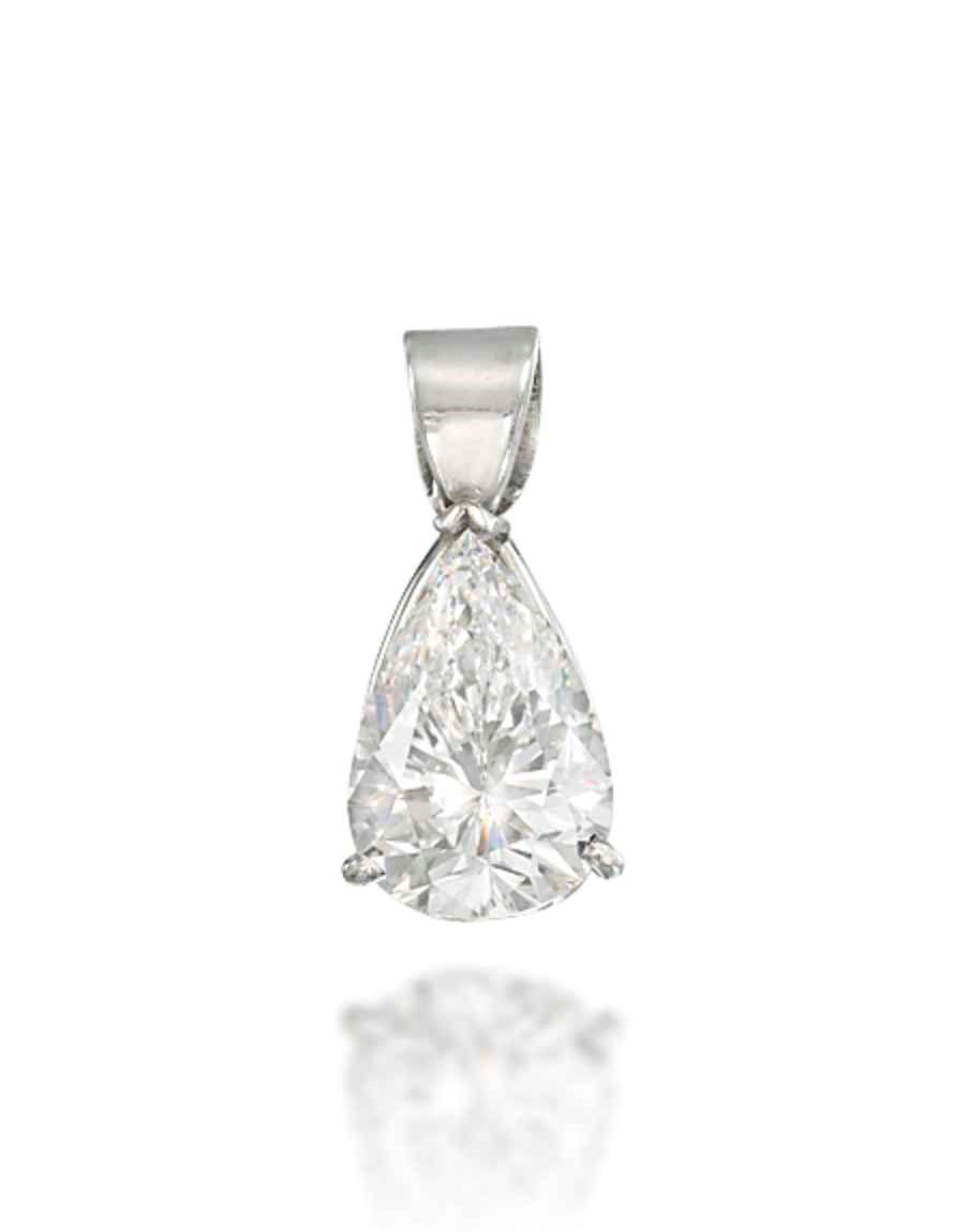 A DIAMOND SINGLE-STONE PENDANT