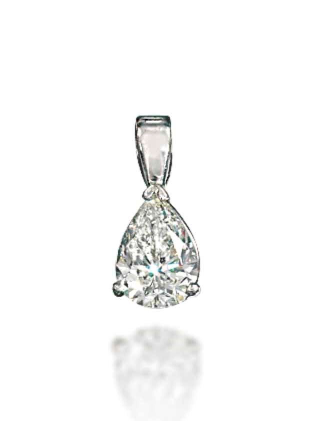 A DIAMOND SINGLE-STONE PENDANT