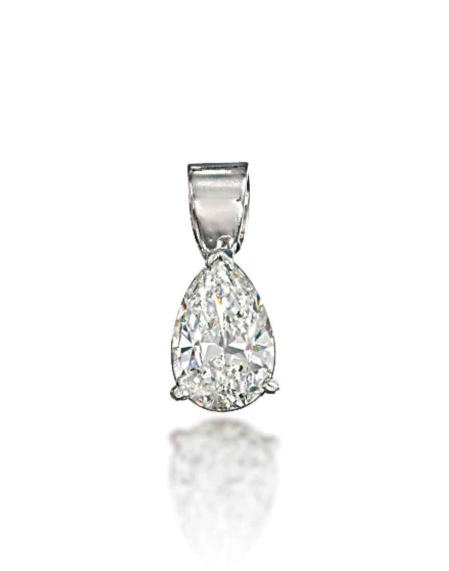 A DIAMOND SINGLE-STONE PENDANT