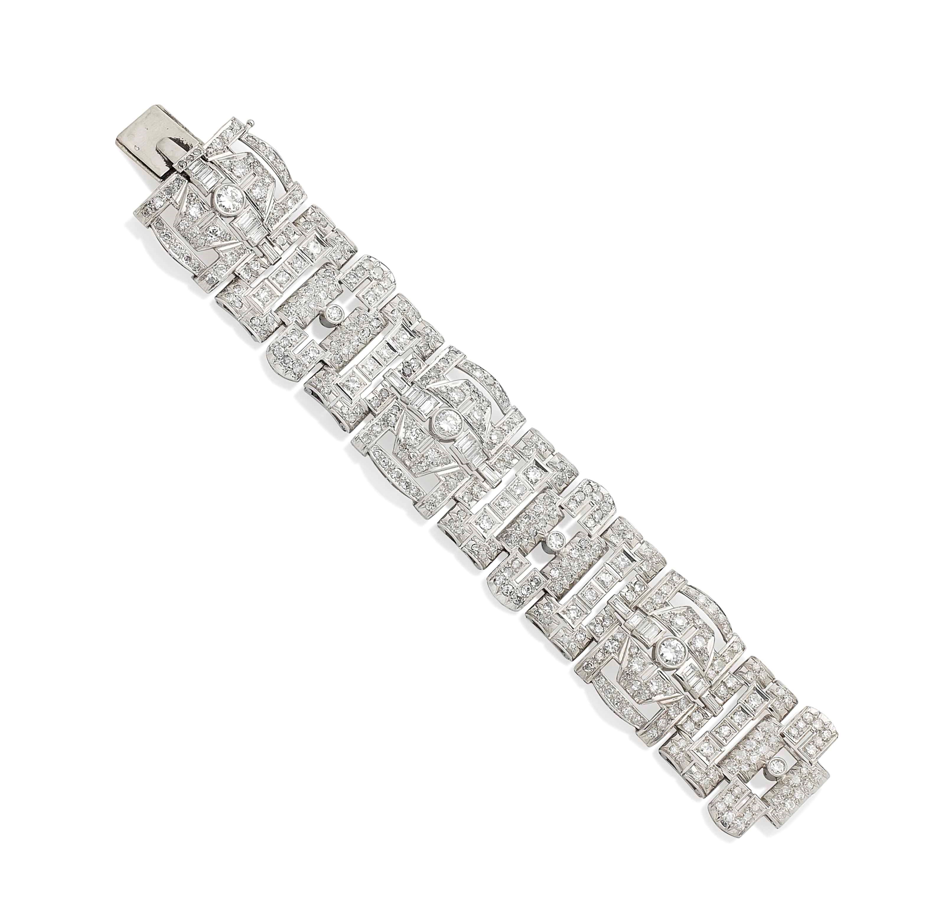BRACELET ART DECO DIAMANTS