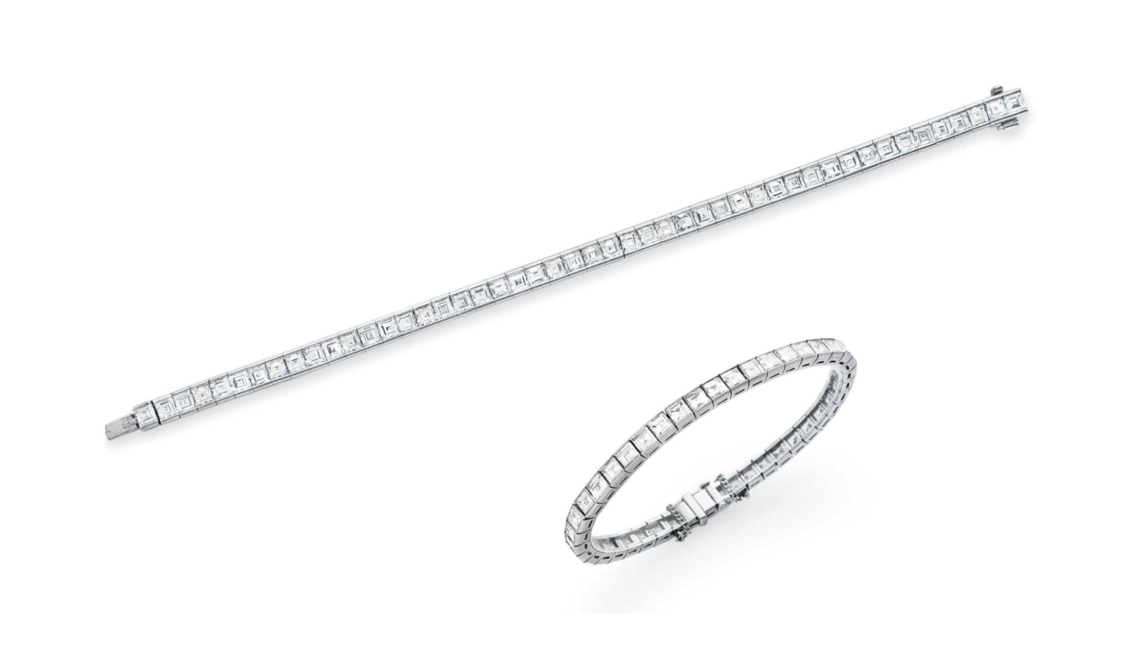 TWO DIAMOND LINE BRACELETS