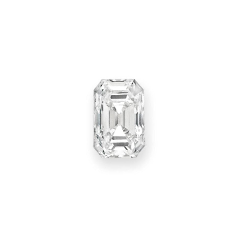 AN UNMOUNTED RECTANGULAR-CUT DIAMOND