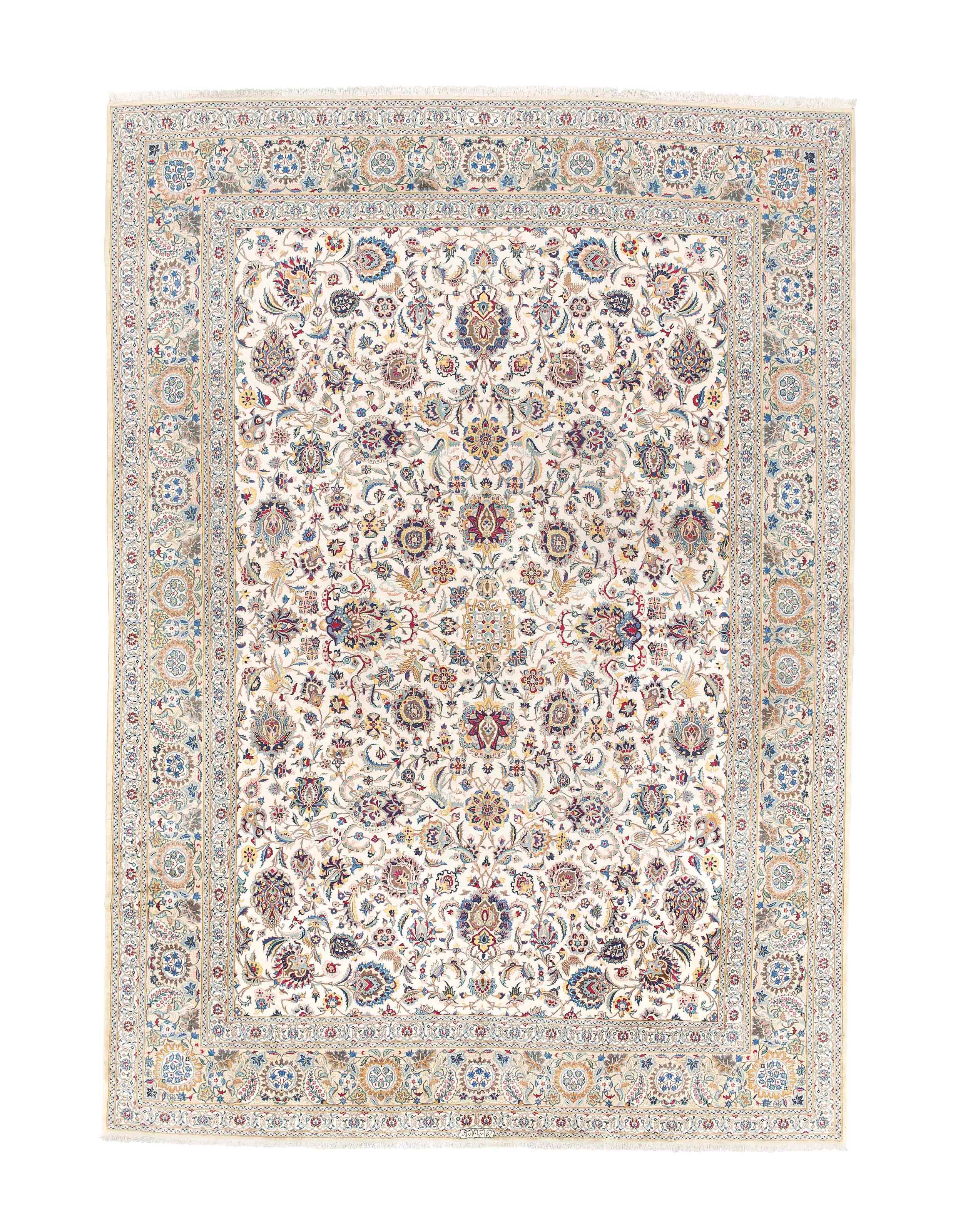 A FINE KASHAN CARPET, CENTRAL PERSIA