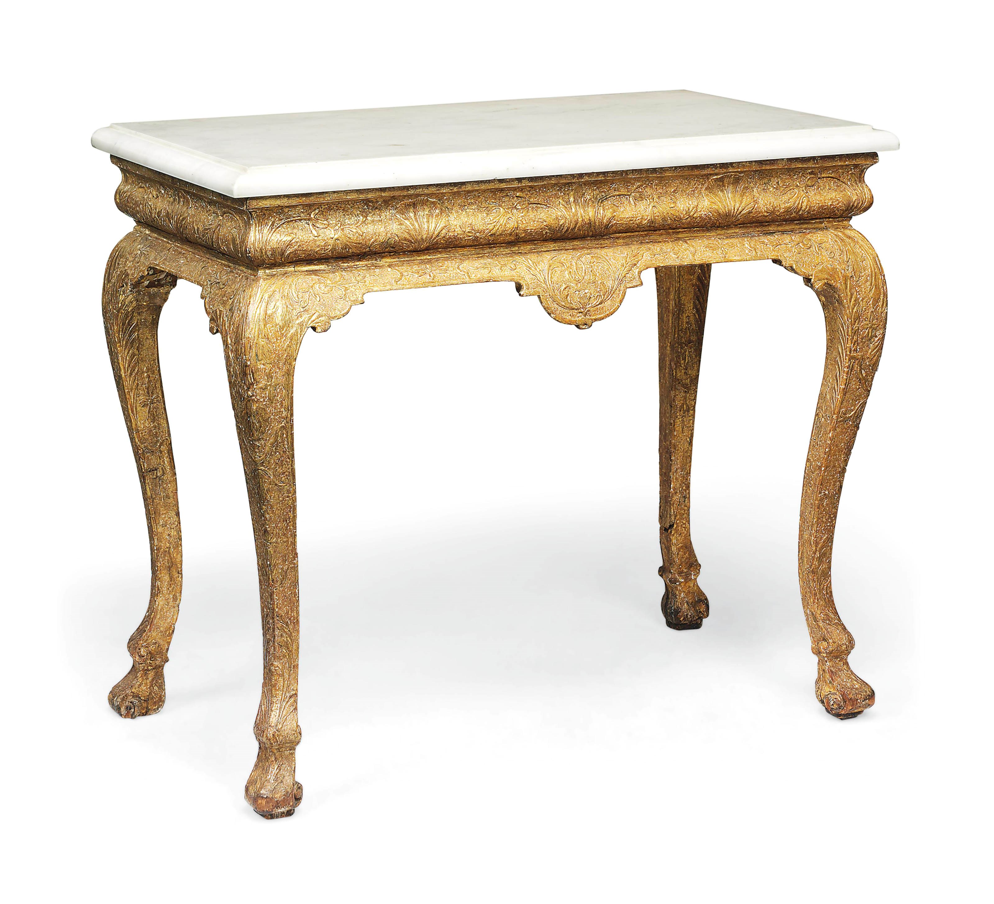 A GEORGE I GILT-GESSO SIDE TABLE