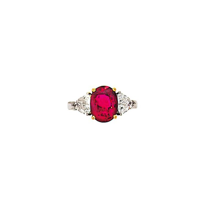 A ruby and diamond ring