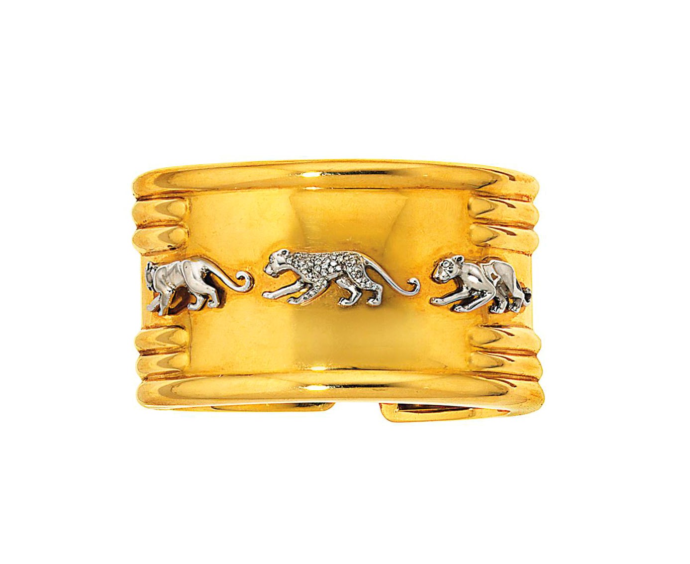 A diamond-set bangle
