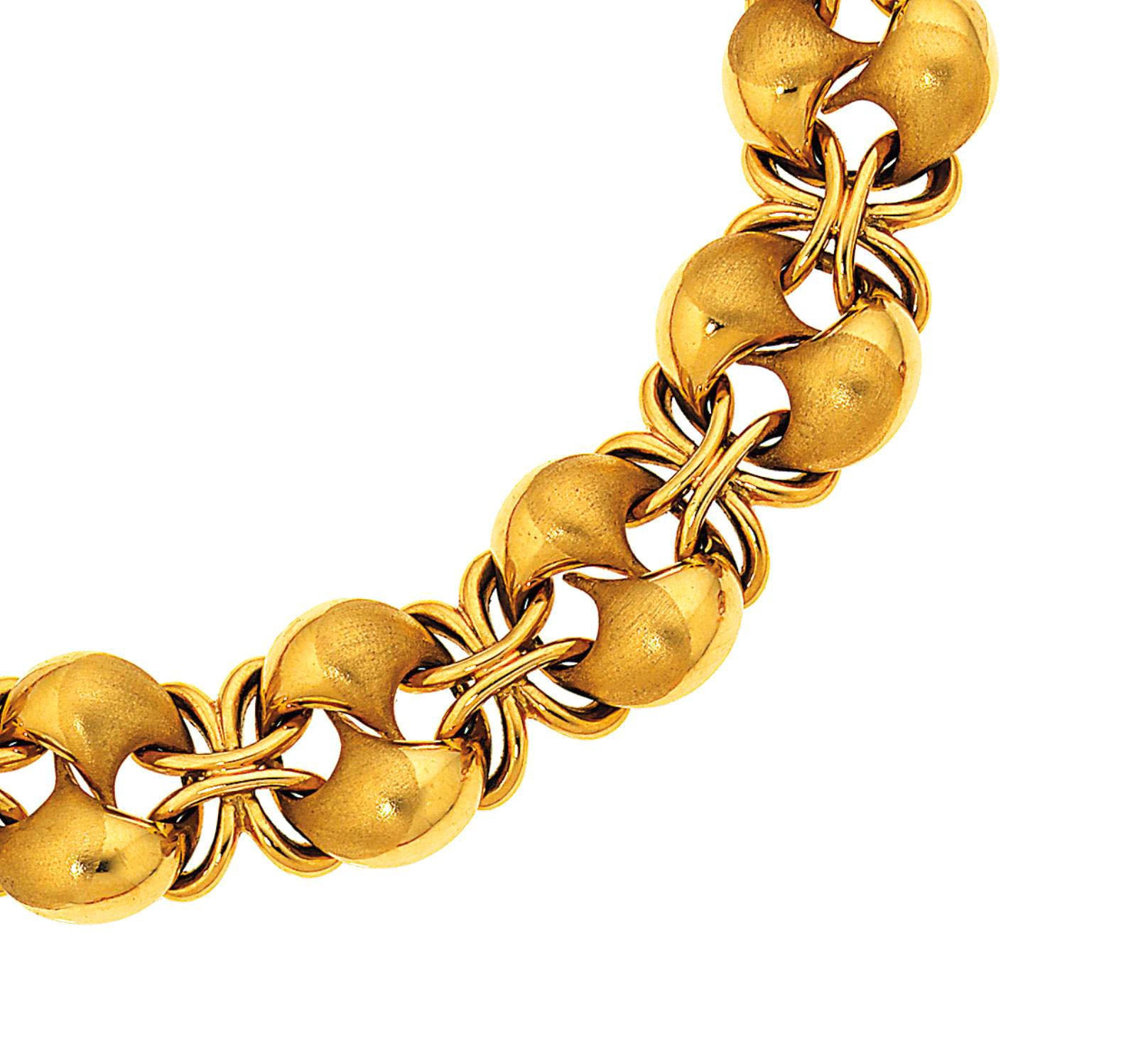 A fancy-link necklace