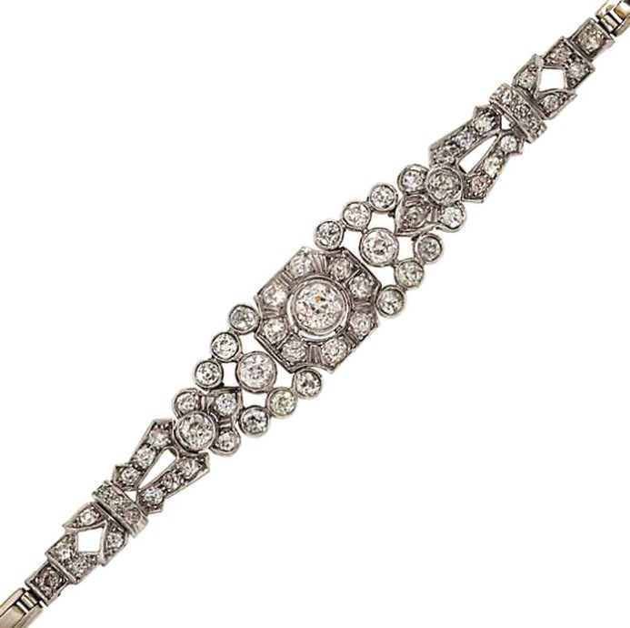 An Edwardian diamond bracelet