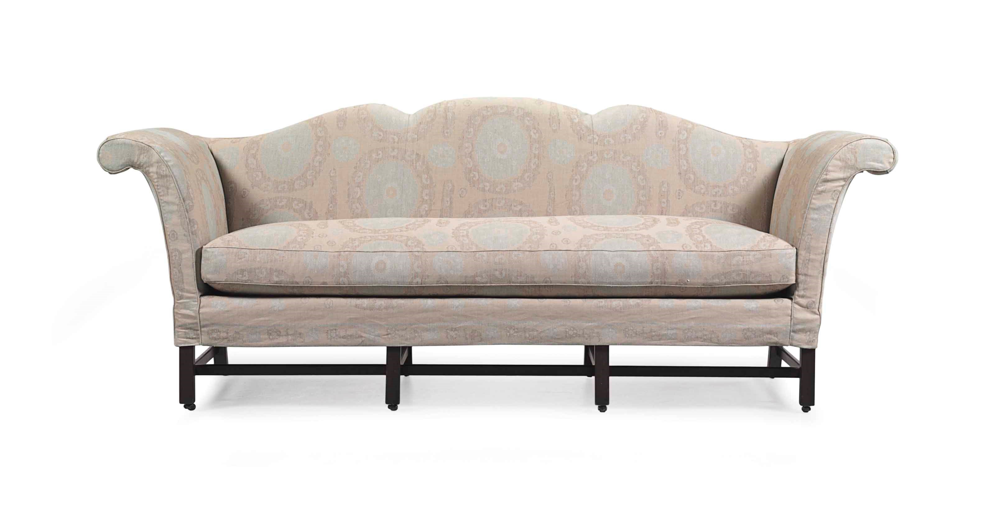 A MAHOGANY 'CORNWALL' CAMELBACK SOFA