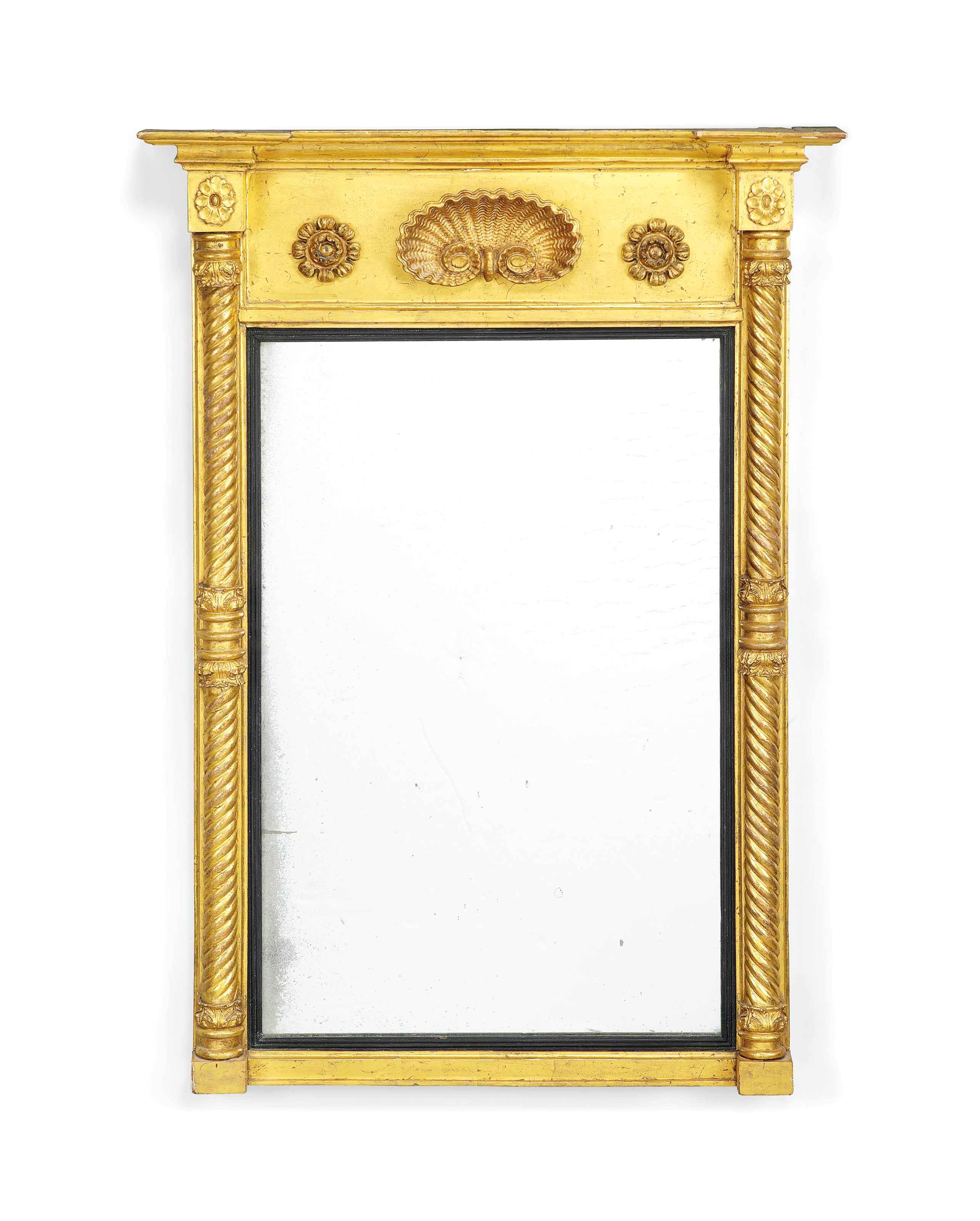A REGENCY GILTWOOD MIRROR