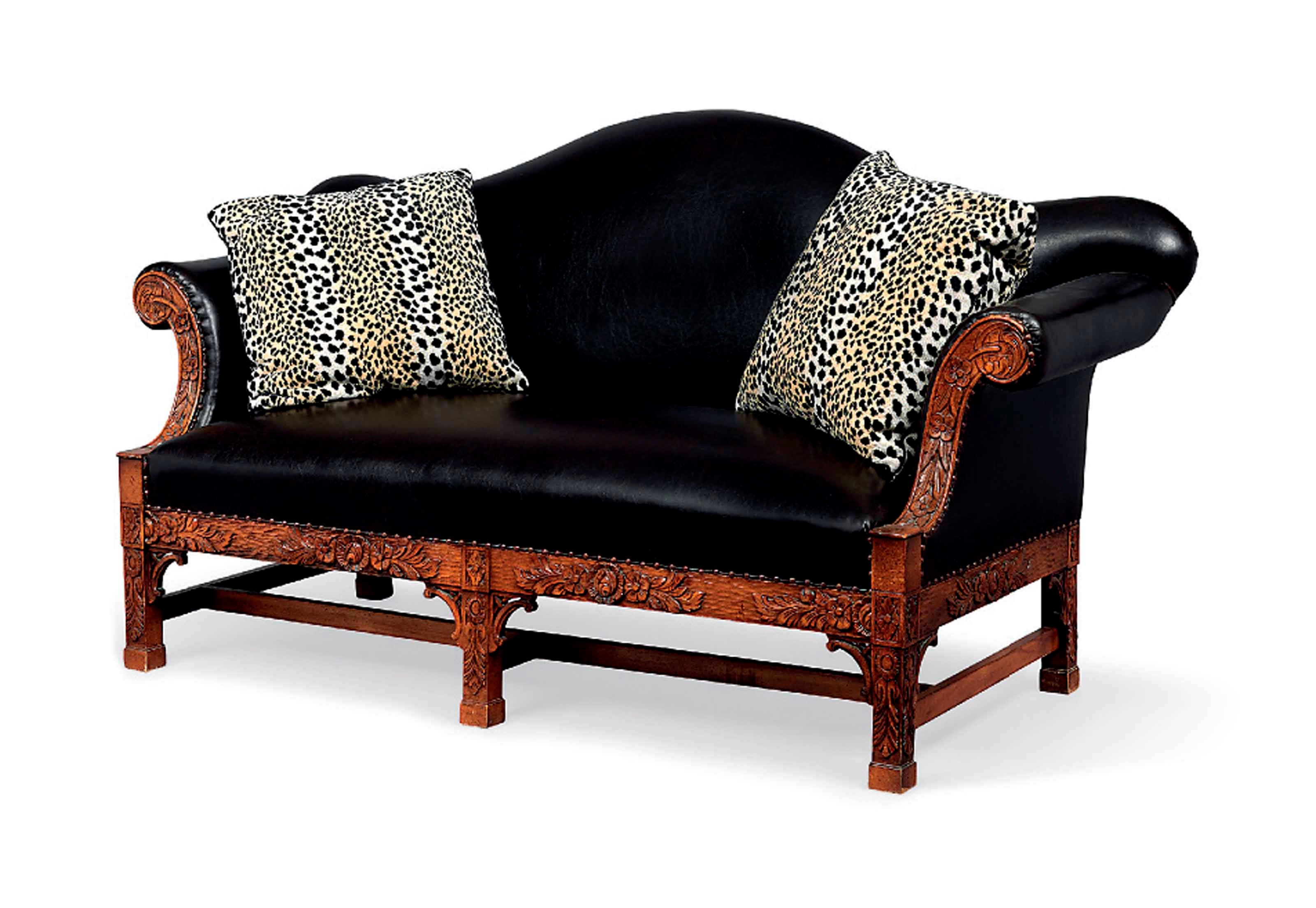 A GEORGE II-STYLE WALNUT SOFA