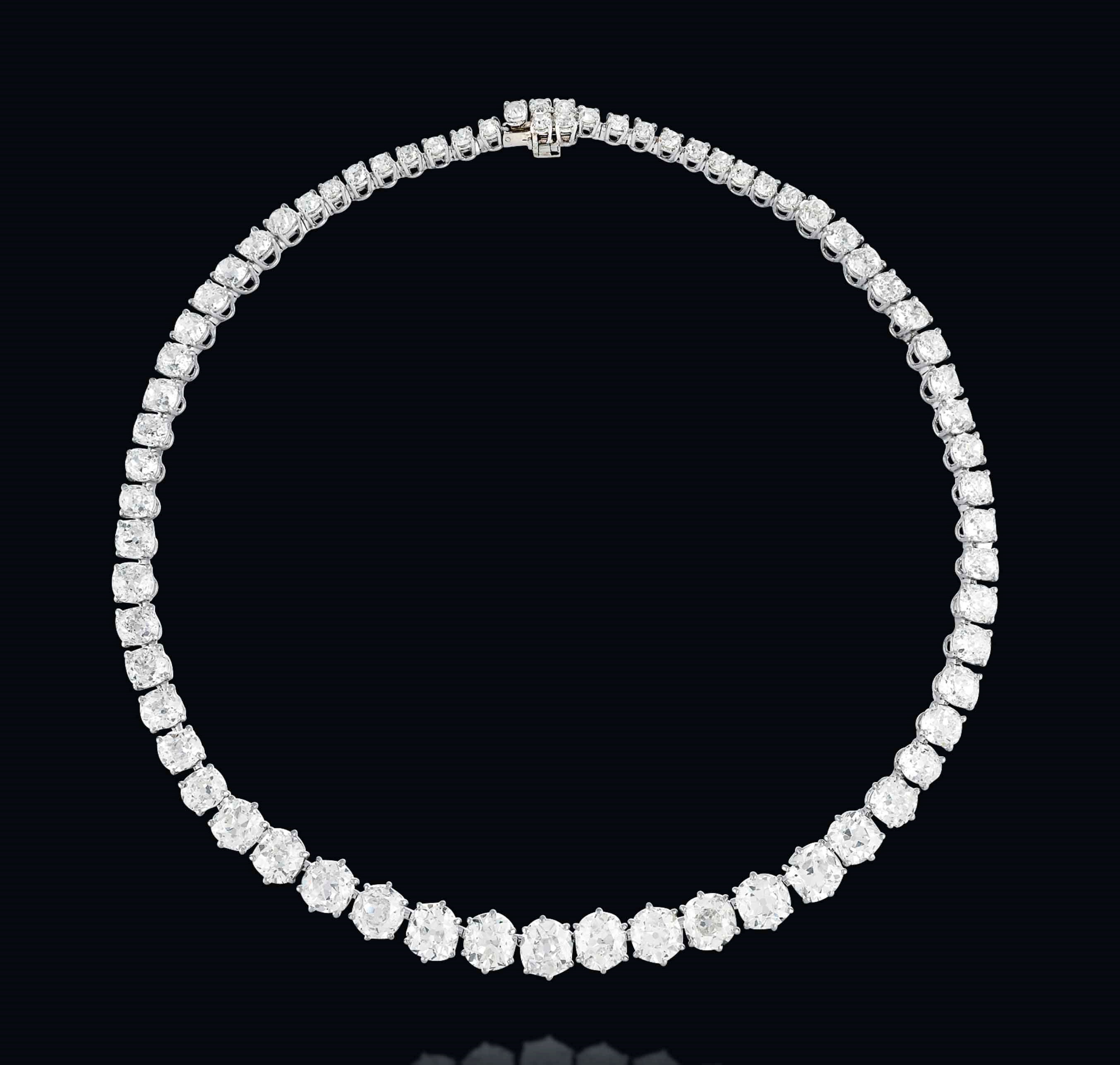 A DIAMOND RIVIERE NECKLACE