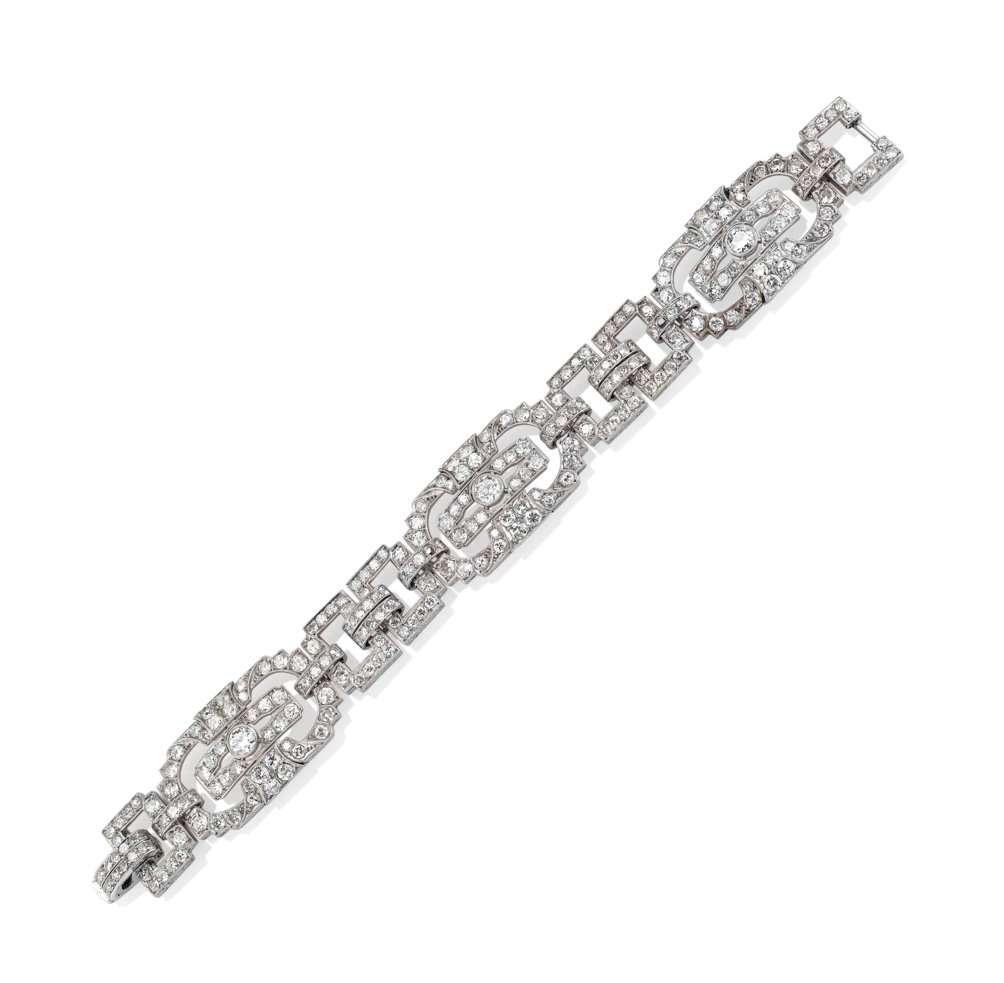 BRACELET ART DECO DIAMANTS