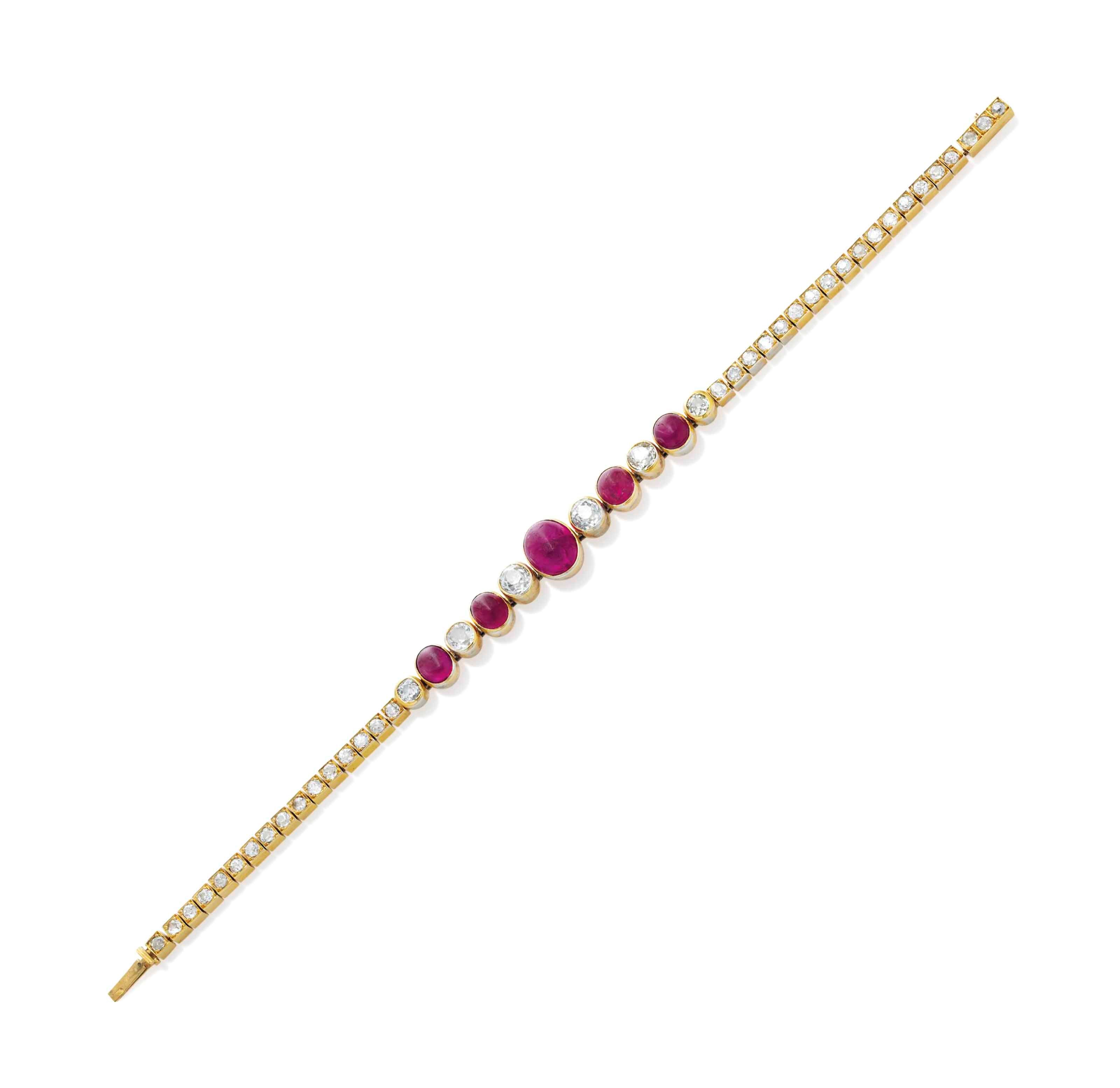 BRACELET RUBIS ET DIAMANTS