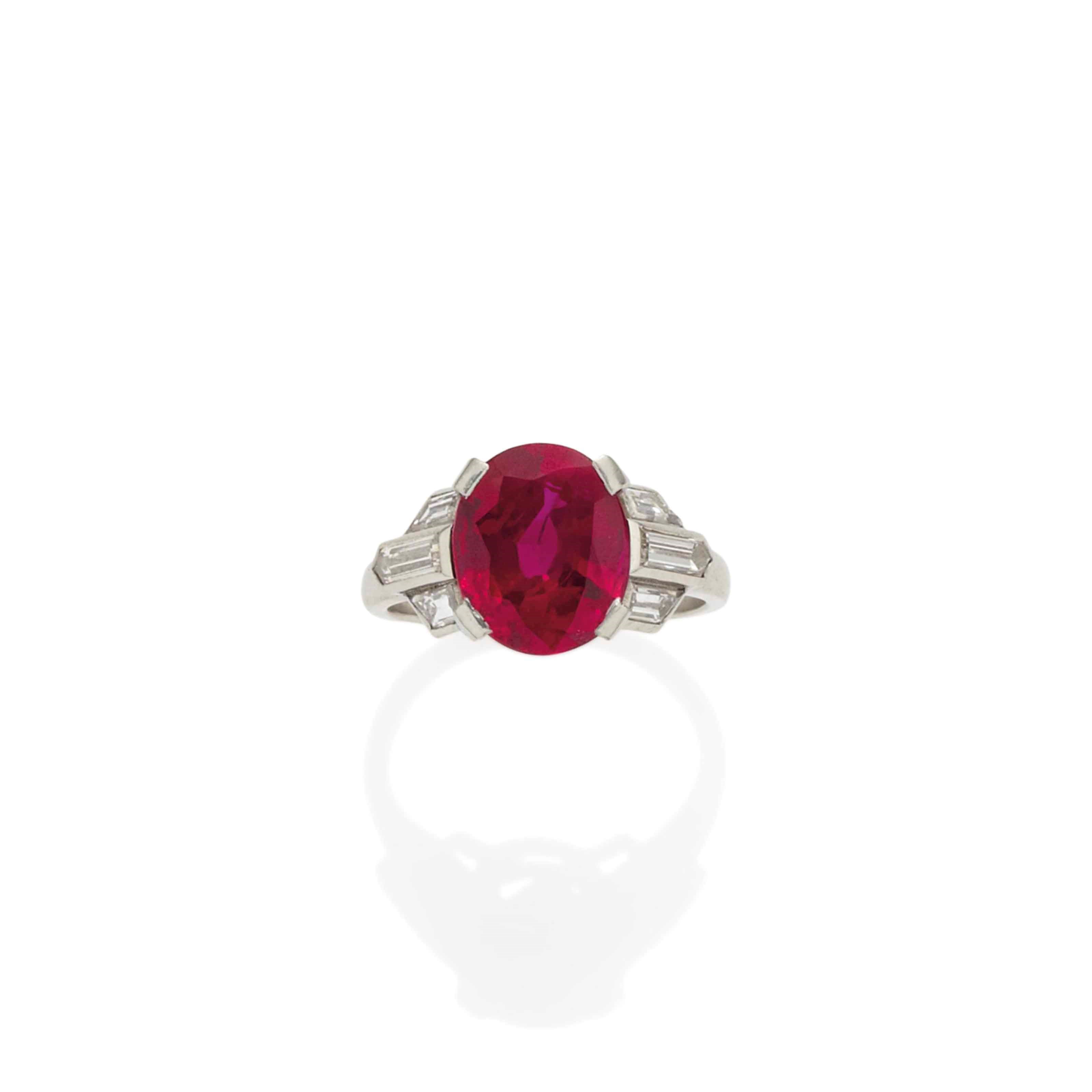 BAGUE RUBIS ET DIAMANTS
