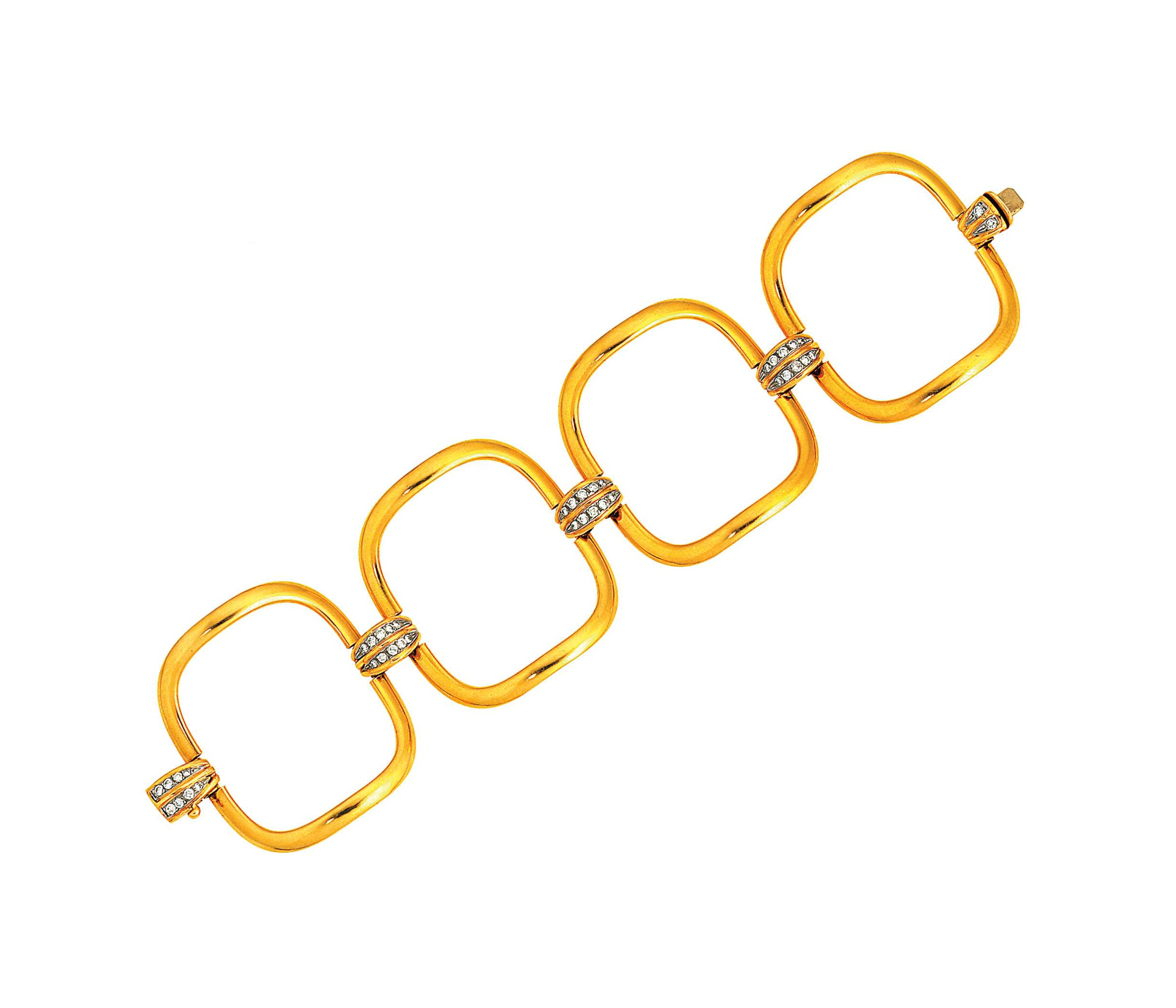 A diamond-set bracelet