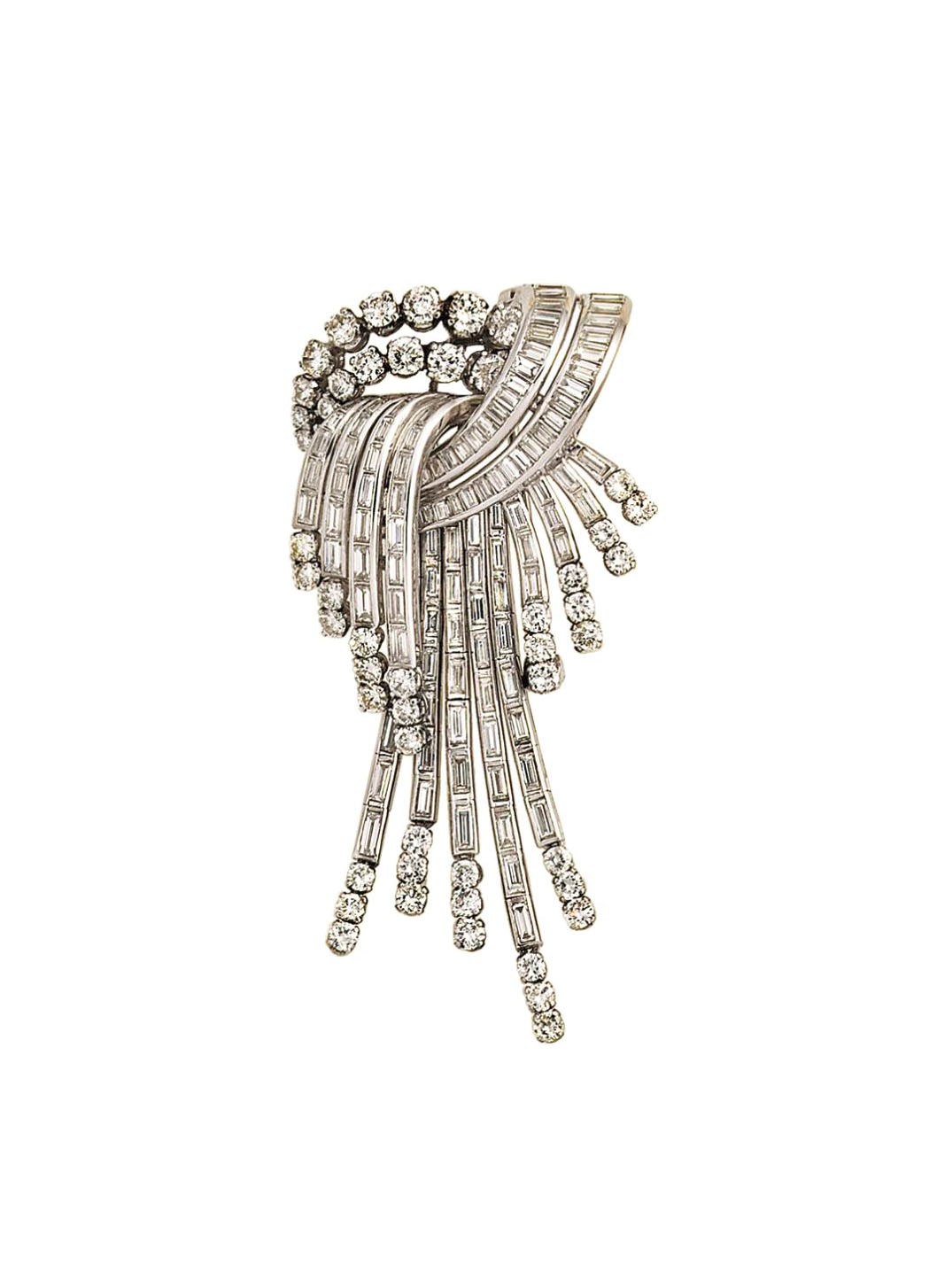 A diamond brooch