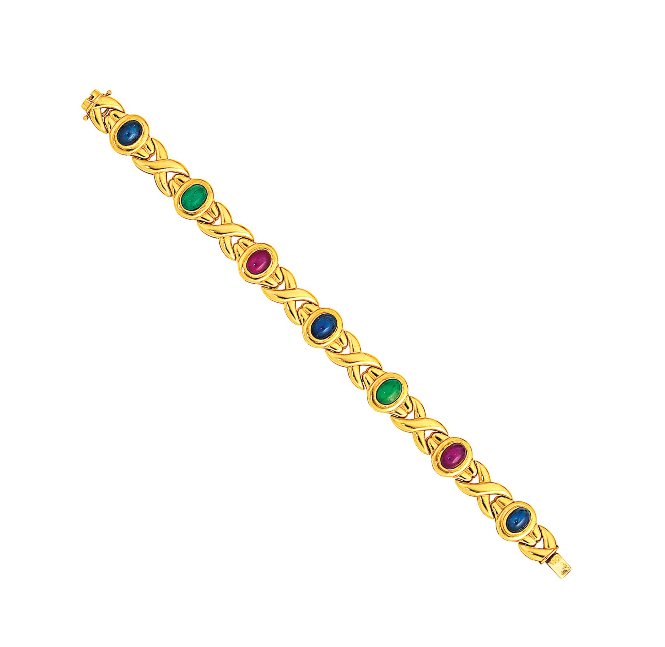 A gem-set bracelet
